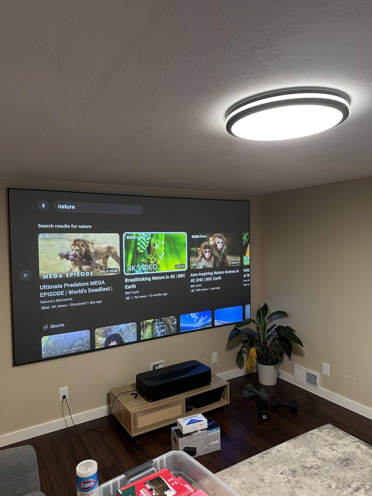 NothingProjector ALR Screen for Ultra Short Throw Projector, 120 inch | 95% Ambient Ceiling Light Rejecting, 4K/8K UHD Active 3D, Fixed Frame 16:9, Black Series customer photo 2