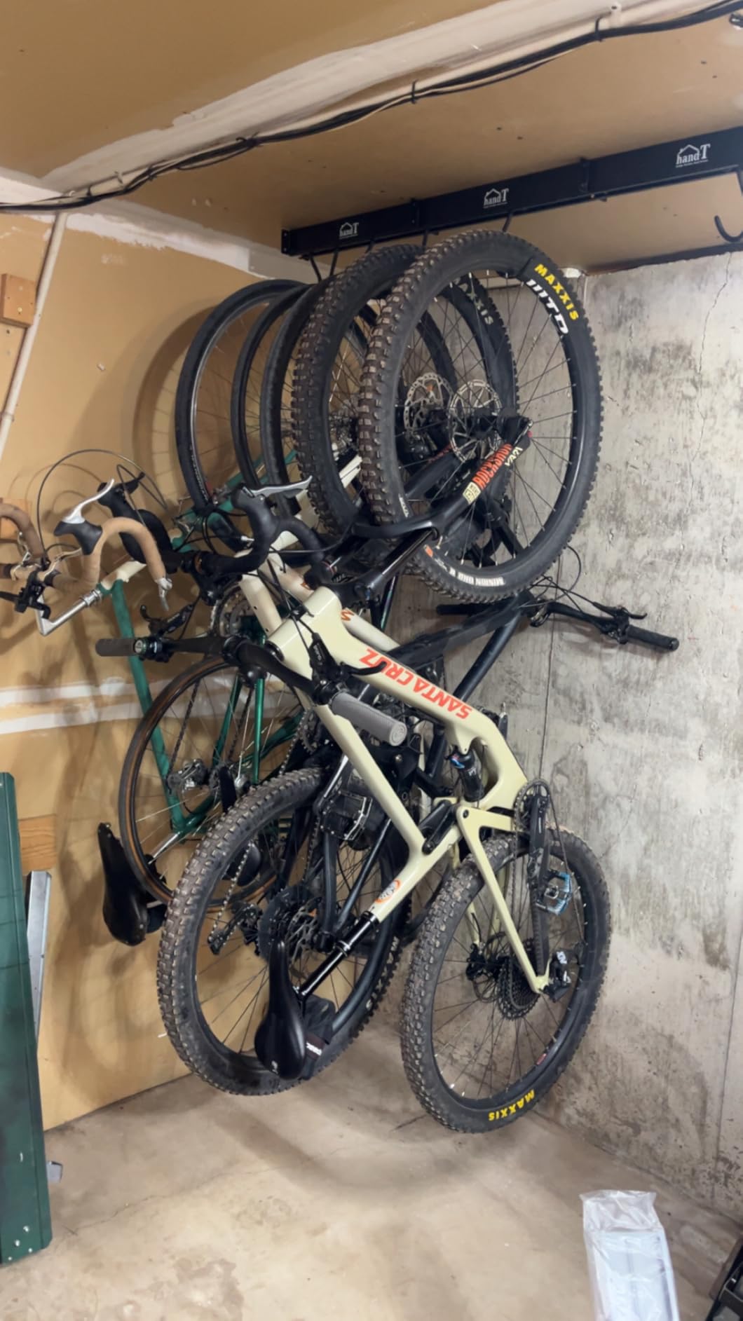 USA Based Ceiling Bike Rack Garage Storage Mount, Bicycle Hanger For Up To 6 Bikes, Sliding 51