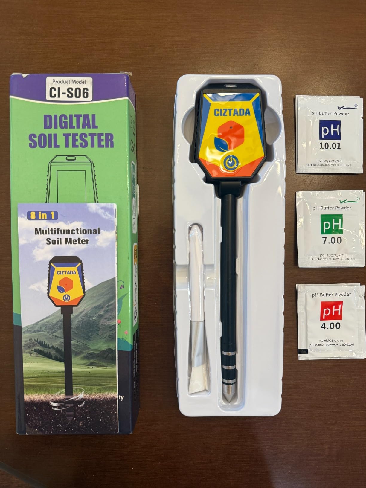 Smart Soil Moisture Meter 8 in 1 pH Salinity Fertility EC Meter | Moisture pH Light Environment Humidity Fertility EC Salt Temp Soil Meter with App Monitor for Indoor/Outdoor Plants Lawn Farm customer photo 1