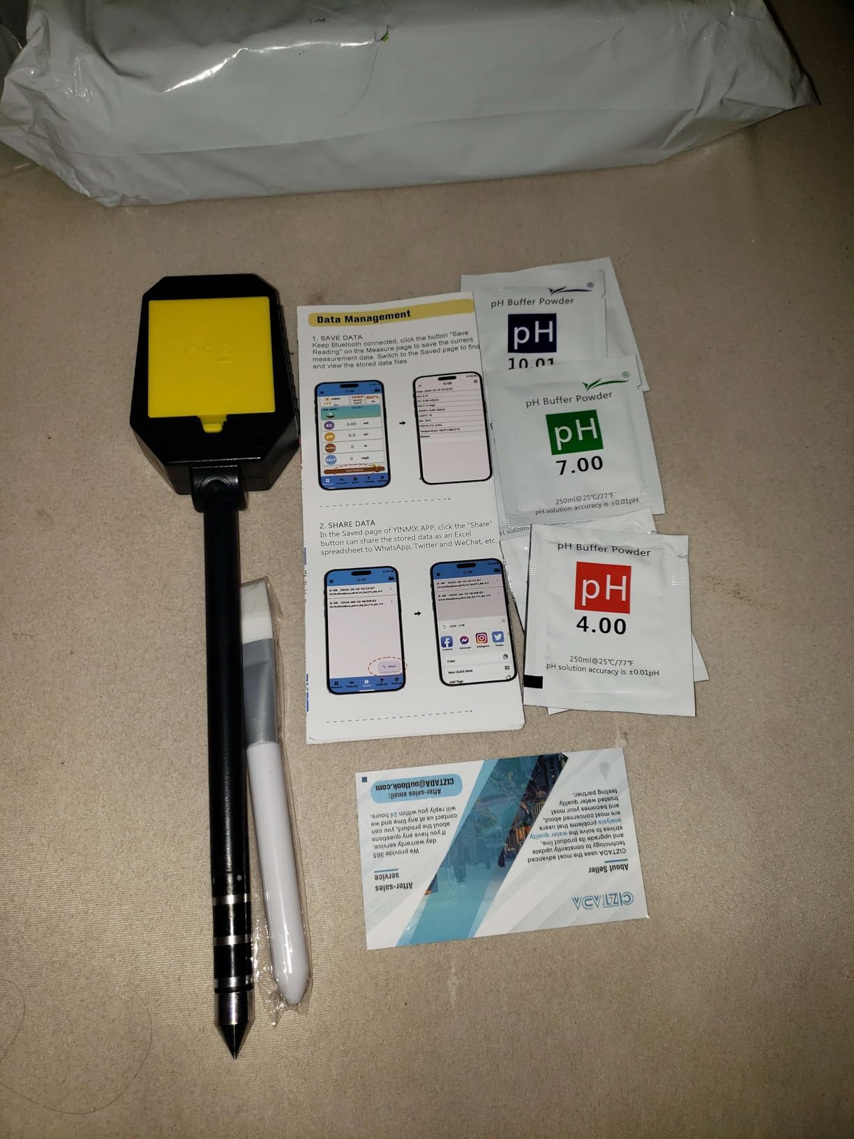 Smart Soil Moisture Meter 8 in 1 pH Salinity Fertility EC Meter | Moisture pH Light Environment Humidity Fertility EC Salt Temp Soil Meter with App Monitor for Indoor/Outdoor Plants Lawn Farm customer photo 2