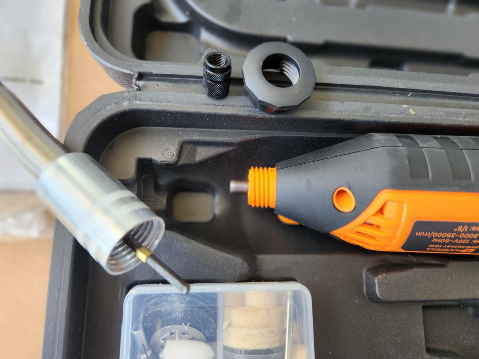 HARDELL 180W Corded Rotary Tool Kit, 8000-35000 RPM 61 Accessories for DIY | Powerful 180W Rotary Tool Kit for Cutting, Sanding, Grinding, Polishing, Engraving & Drilling customer photo 2