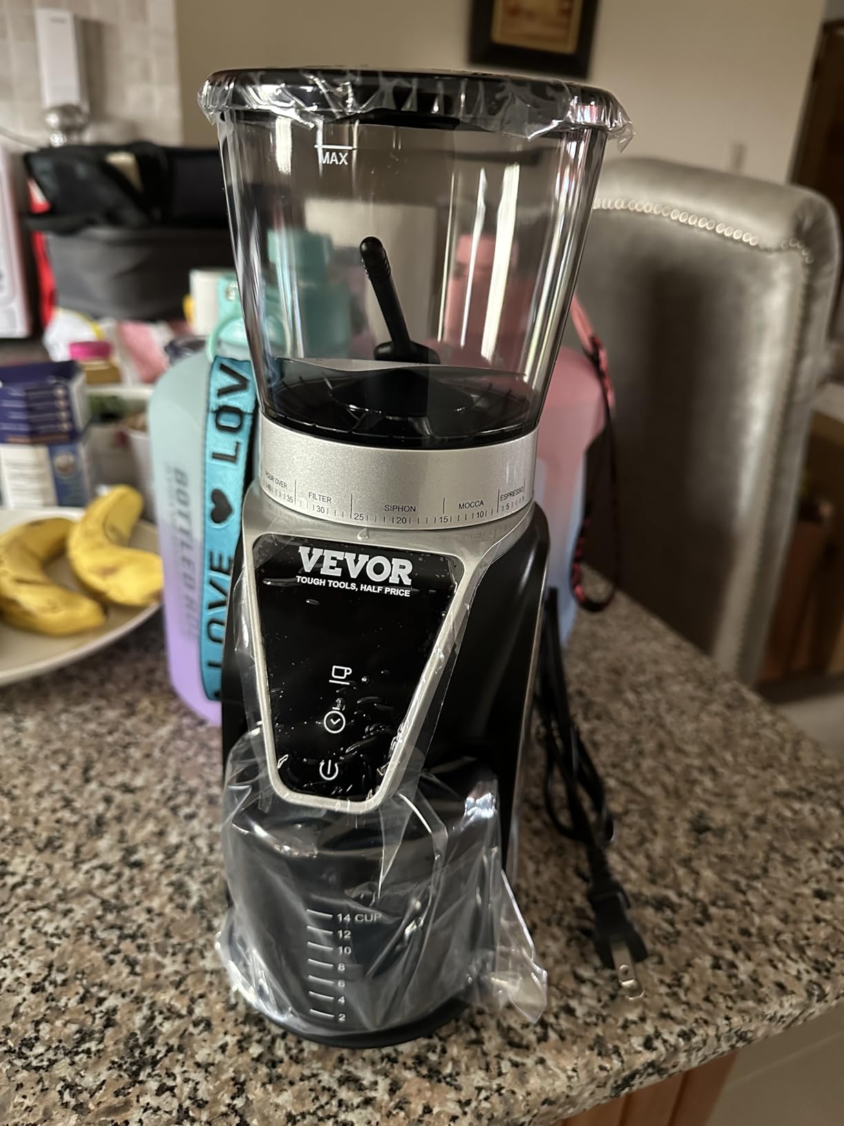 VEVOR Coffee Maker with Grinder, 10 Cup Coffee Machine, Grind and Brew Coffee Maker with 3 Brew Strength Control, Adjustable Grinding Coarseness, for Home Office Restaurant customer photo 1