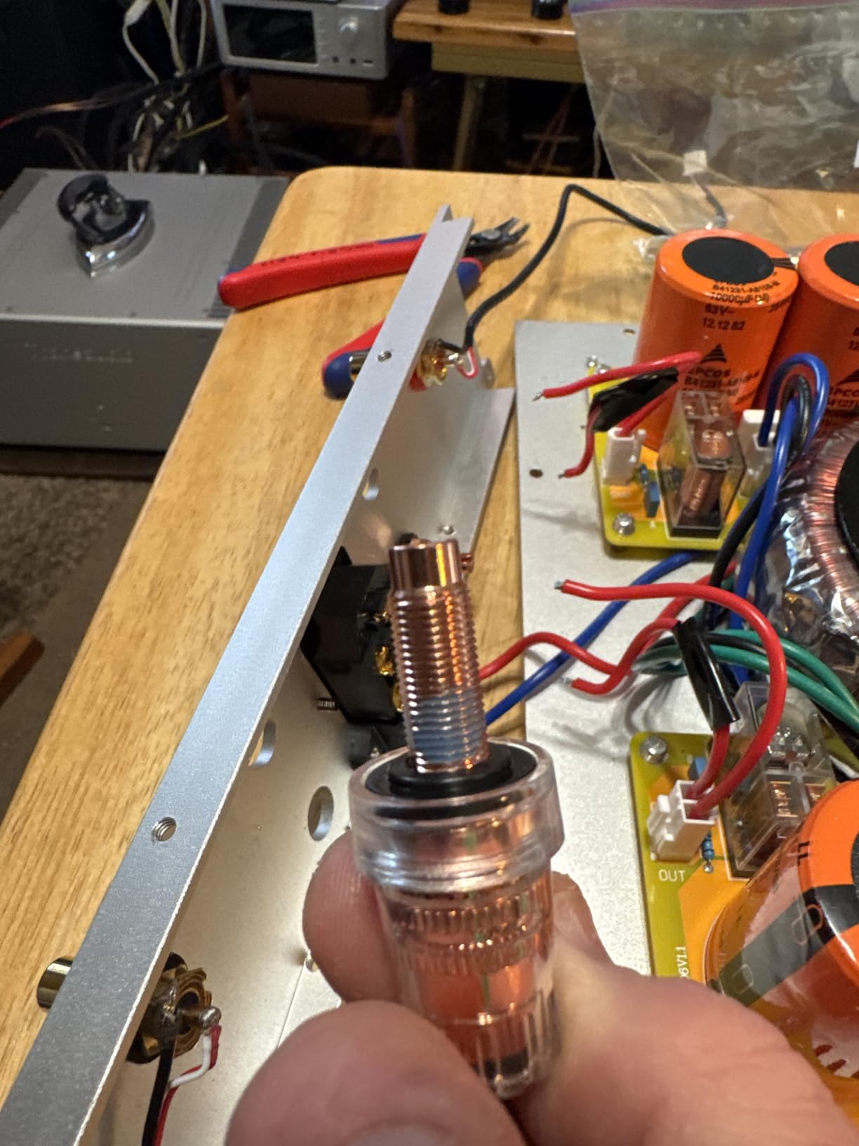 A1S Pure Class A Power Amplifier 20W x 2 2.0 Channel Stereo Amp - Reference classic circuit, compatible with desktop and bookshelf speakers (Silver) customer photo 1