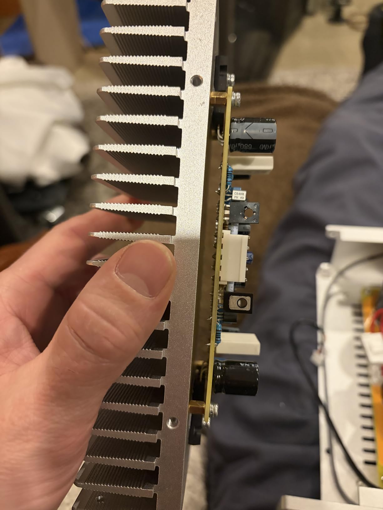 A1S Pure Class A Power Amplifier 20W x 2 2.0 Channel Stereo Amp - Reference classic circuit, compatible with desktop and bookshelf speakers (Silver) customer photo 2