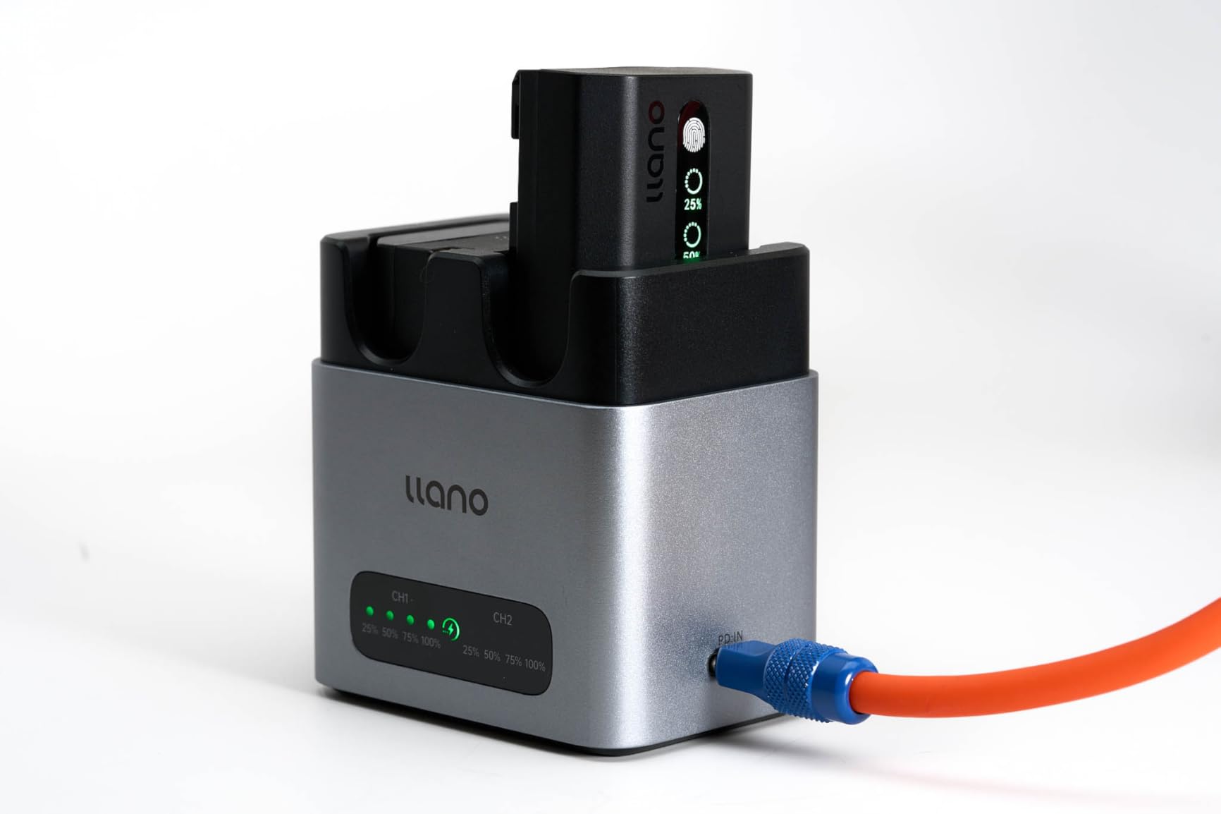 llano NP-FZ100 Battery Fast Charger 2-Slot 20W A6700 Battery Charger | for Sony Camera A7III, A7IV, A6700, FX3, FX30, A9, A7CII, A7RV, A7RIII, A6600, ZV-E1, ZV-E10II, RX10 V, FX2, LED, CNC Aluminum customer photo 1