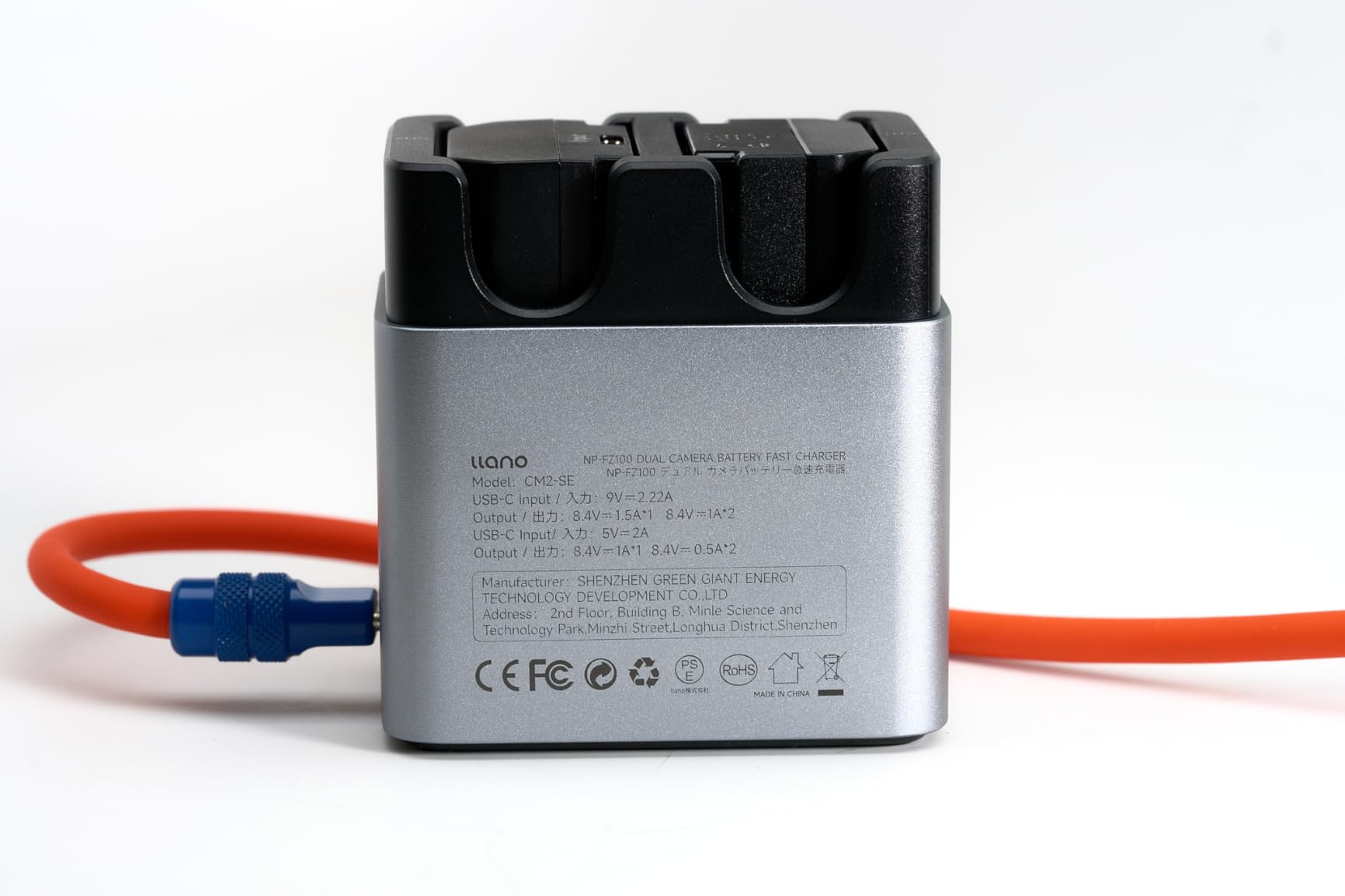 llano NP-FZ100 Battery Fast Charger 2-Slot 20W A6700 Battery Charger | for Sony Camera A7III, A7IV, A6700, FX3, FX30, A9, A7CII, A7RV, A7RIII, A6600, ZV-E1, ZV-E10II, RX10 V, FX2, LED, CNC Aluminum customer photo 2