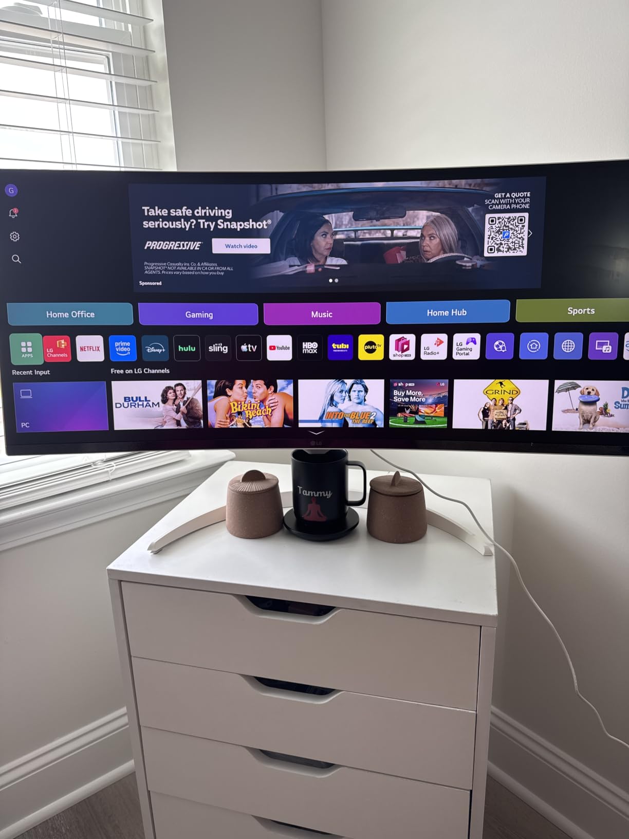 LG 34SR63QA-W 34 inch Smart Curved Monitor with Streaming TV, QHD 1440p, UltraWide Screen, USB Type-C 65W PD, 1800R, webOS, HDR10, 100Hz, Built-in Speaker, AirPlay2, Screen Share, Bluetooth, White customer photo 1