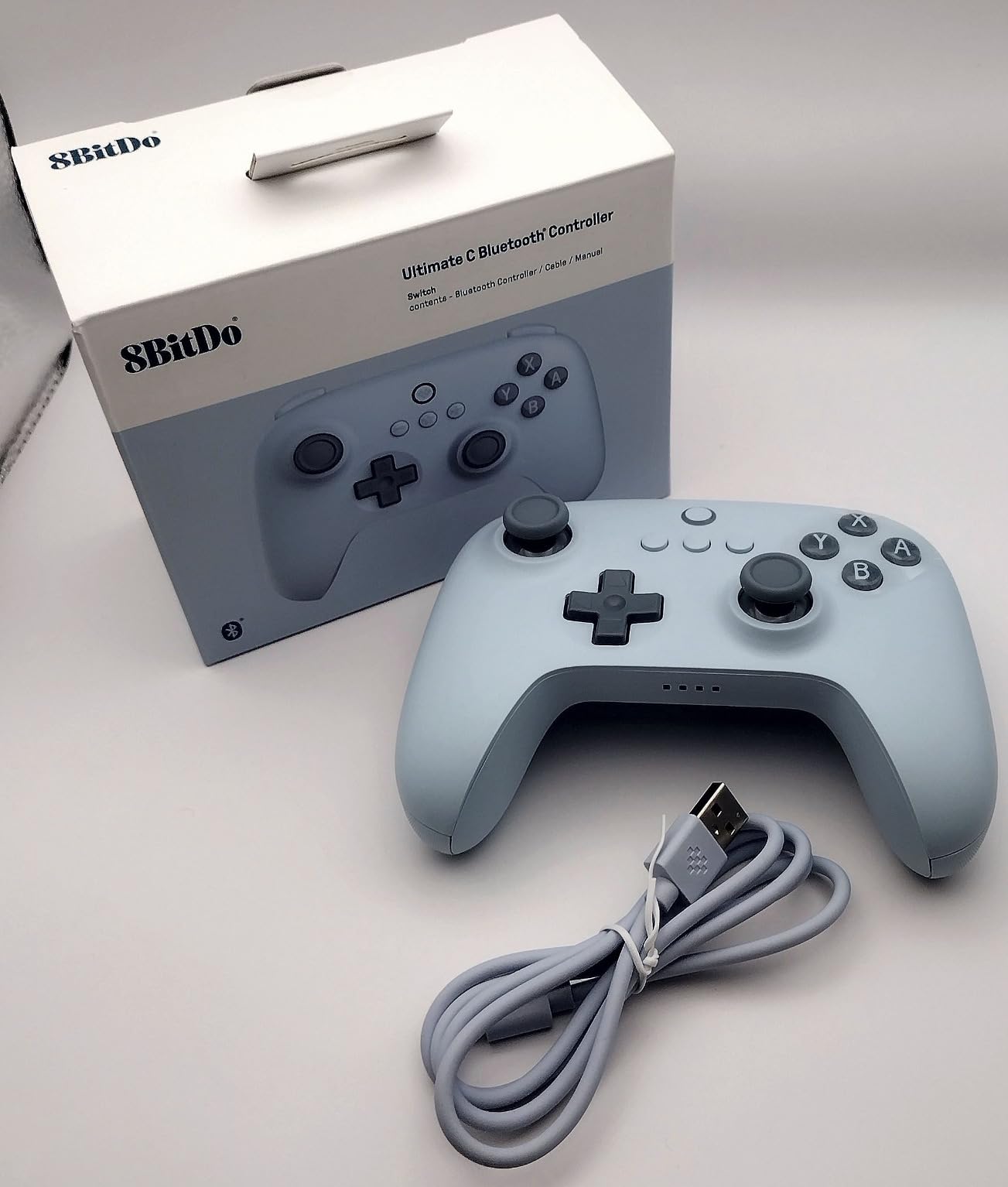 8Bitdo Ultimate 2C Bluetooth Controller (Hall Effect Joystick Update) - for Switch/Switch 2, with Remappable L4/R4 Bumpers, 6-axis Motion Control, Rumble Vibration and Turbo Function (Dark Blue) customer photo 1
