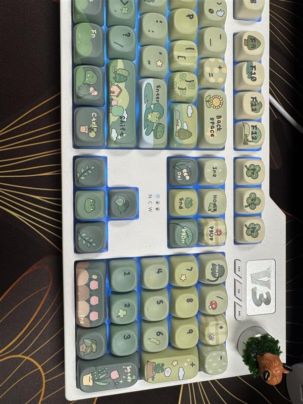 KiiBoom X Cosydiaries Rainy Froggy Day Keycap Set, 144 Keycaps | PBT Custom Keycaps for Mechanical Keyboard, Compatible with ANSI/ISO, 60%, 65%, 75%, TKL, Full-Sized Layout (MOA Profile) customer photo 2