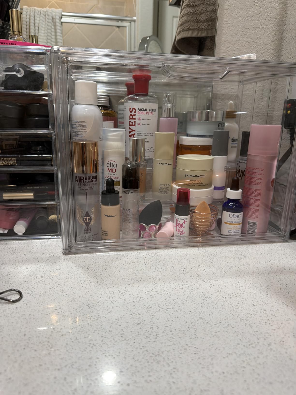 Acrylic Display Case for Collectibles, 4 Tier Figure Display Box with 3 Movable Dividers, Magnetic Door, Clear Showcase, Dustproof customer photo 2
