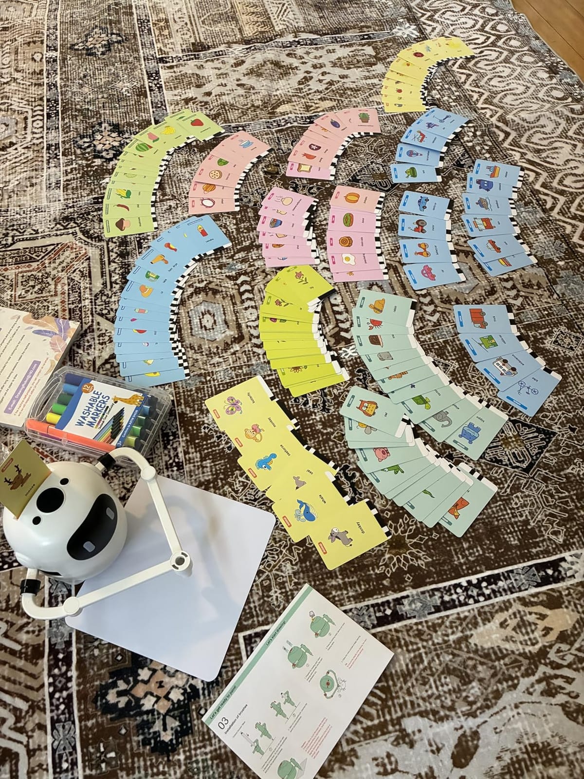 RIVGOT Drawing Robot for Kids with 150 Cards, Voice Interactive Educational Drawing Machine, Montessori Painting Learning Toys for 3 4 5 6 7 8 Year Old Boys Girls Birthday Party customer photo 1