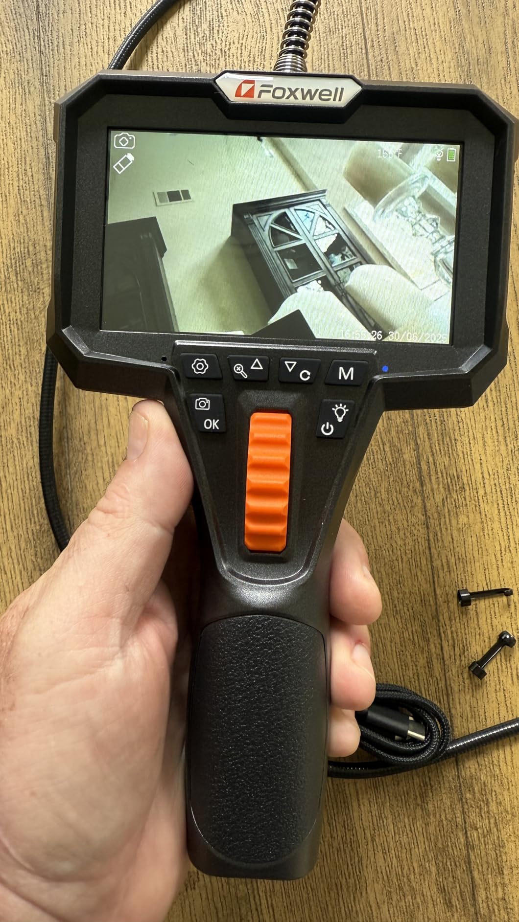 FOXWELL Y400 220° 2-Way Articulating Borescope, 0.24in Ultra-Slim Endoscope | with Light, IPS HD Screen, IP67 Waterproof Camera, 5.3FT Flexible Scope for Automotive, Engine, HVAC, Industrial Inspection customer photo 2