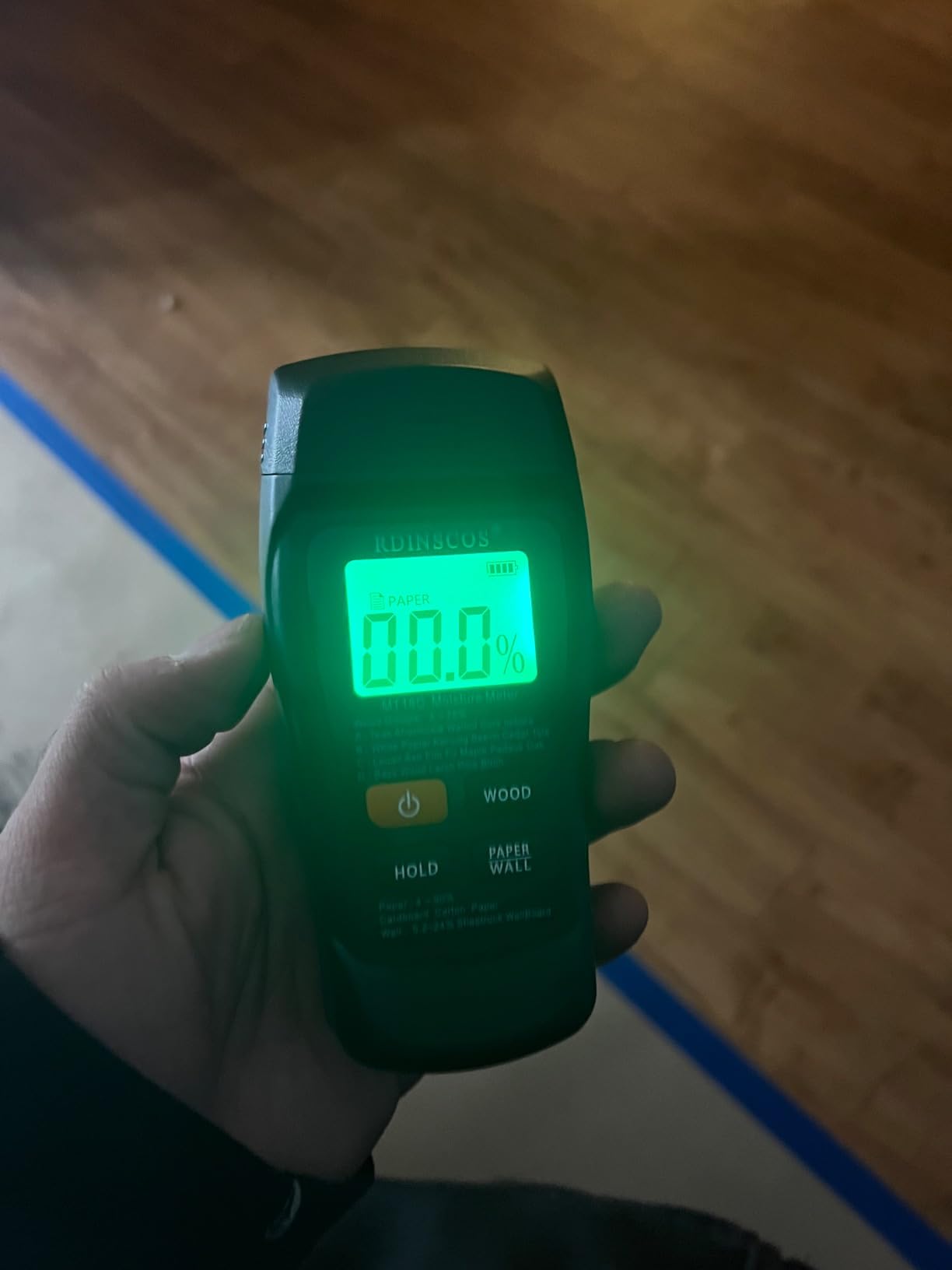 RDINSCOS Pinless Moisture Meter for Wood & Wall | Digital Moisture Detector, Flooding Detection, High Humidity Detection, For Walls, Floor, Masonry customer photo 1