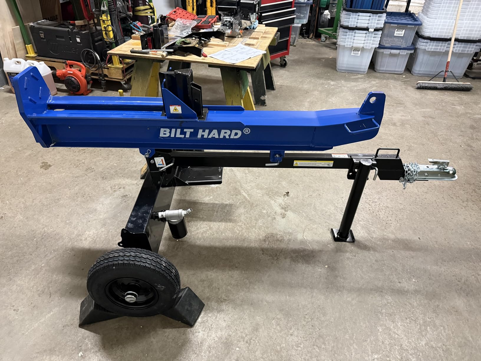 BILT HARD 35-Ton Horizontal/Vertical Gas Powered Hydraulic Full Beam Log Splitter with 301cc OHV Engine, 2