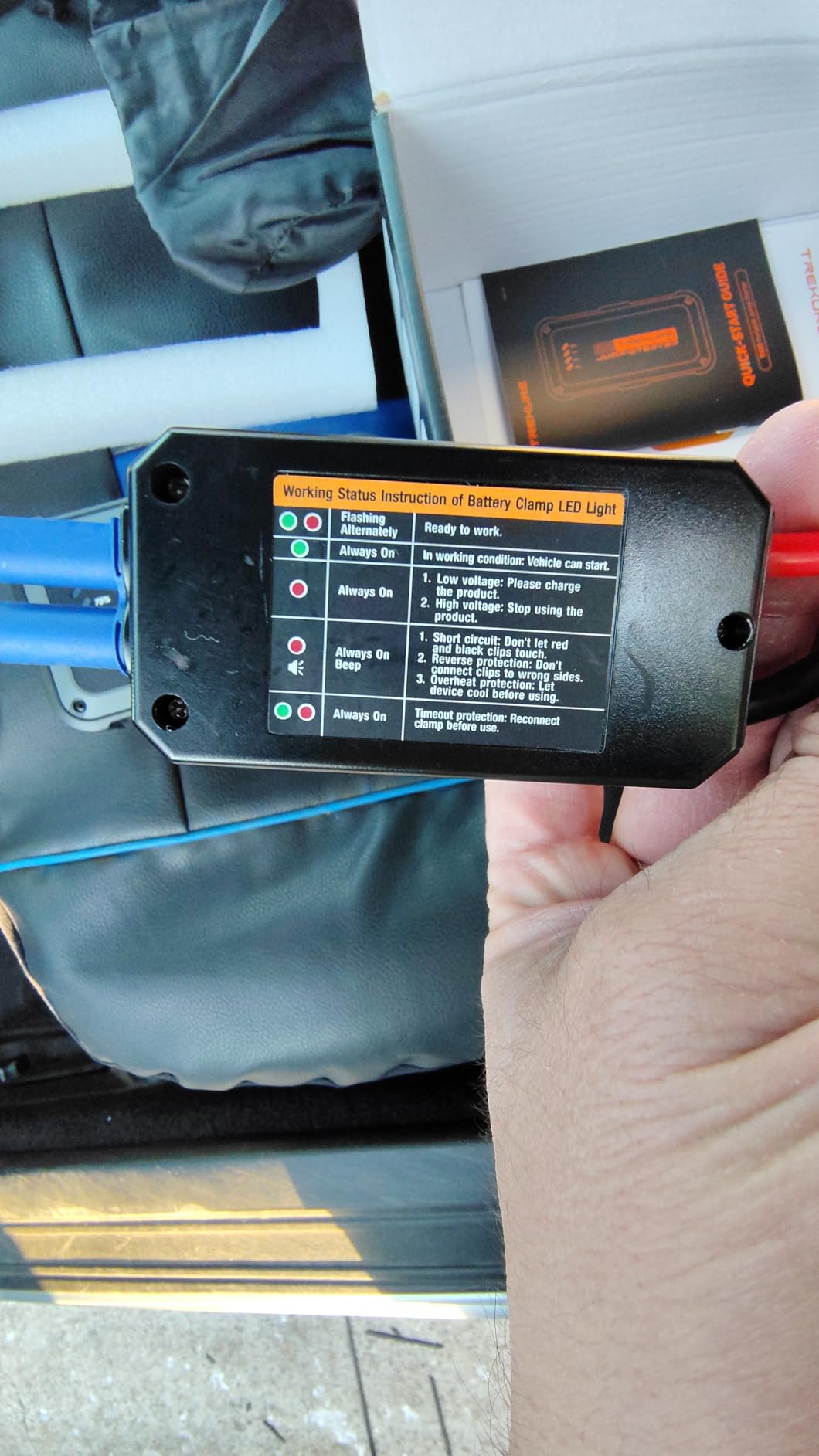 TREKURE Portable Car Battery Jump Starter 4000A 16800mAh Jump Box, Car Battery Jumper Starter Portable Jumper Cables for car (8.0L Gas/6.5L Diesel), Fast Charge, Lights, Compact customer photo 2