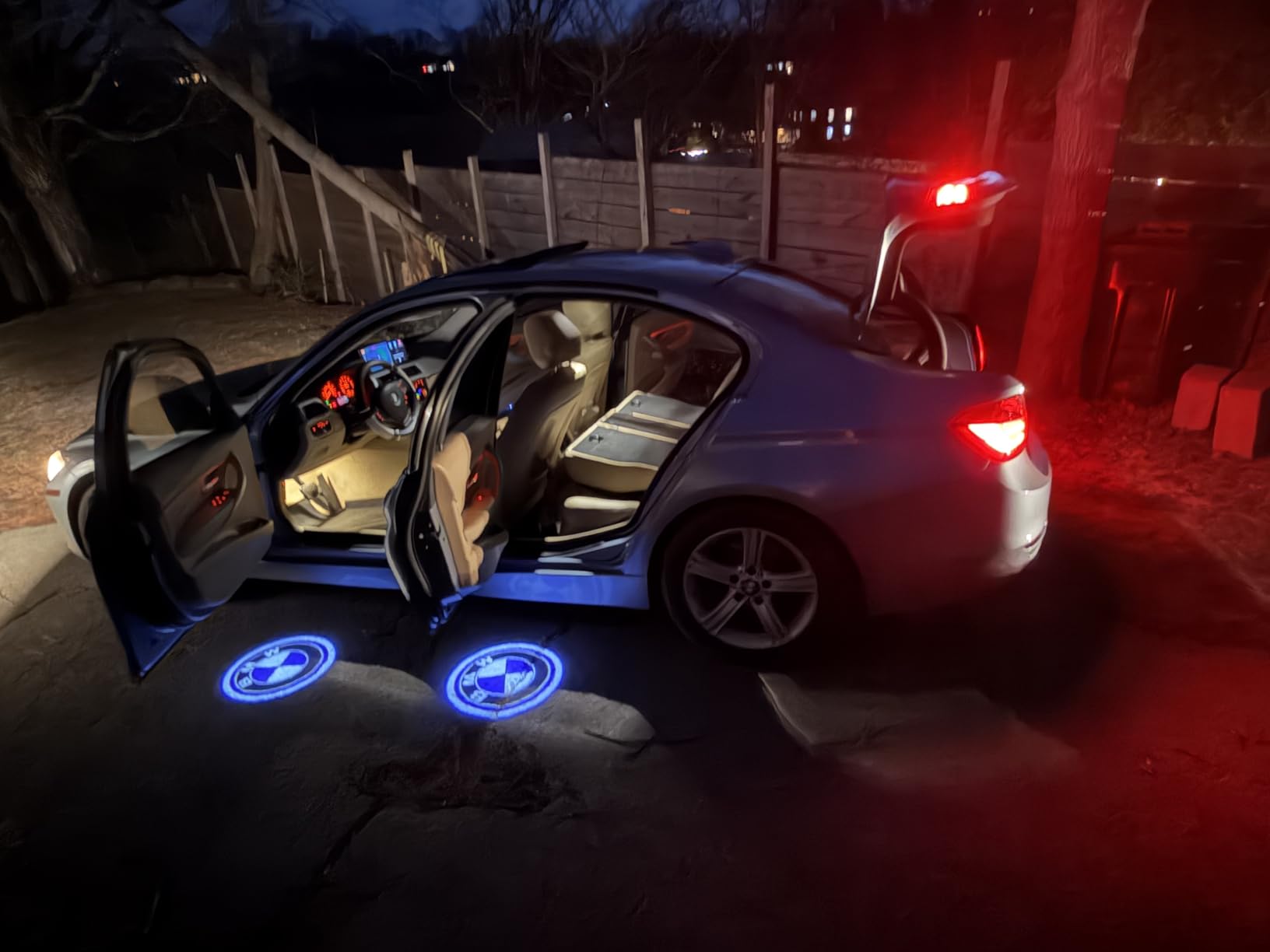 LED Car Door Welcome Lights Compatible with 1/3/4/5/6/7 Series, X1 X2 X3 X4 X5 X6 X7, 328i 528i 530i E93, HD Courtesy Puddle Lights, Plug and Play, No Drilling Required(4Psc) customer photo 2