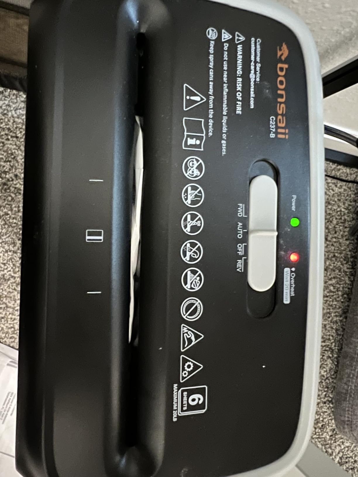 Bonsaii 6-Sheet Cross Cut Paper Shredder for Home, 3.4 Gal Bin | P-4 Security Level, Shreds Credit Cards, Staples & Paper Clips, with Portable Handle, Small Shredder for Home Office, C237-B customer photo 1