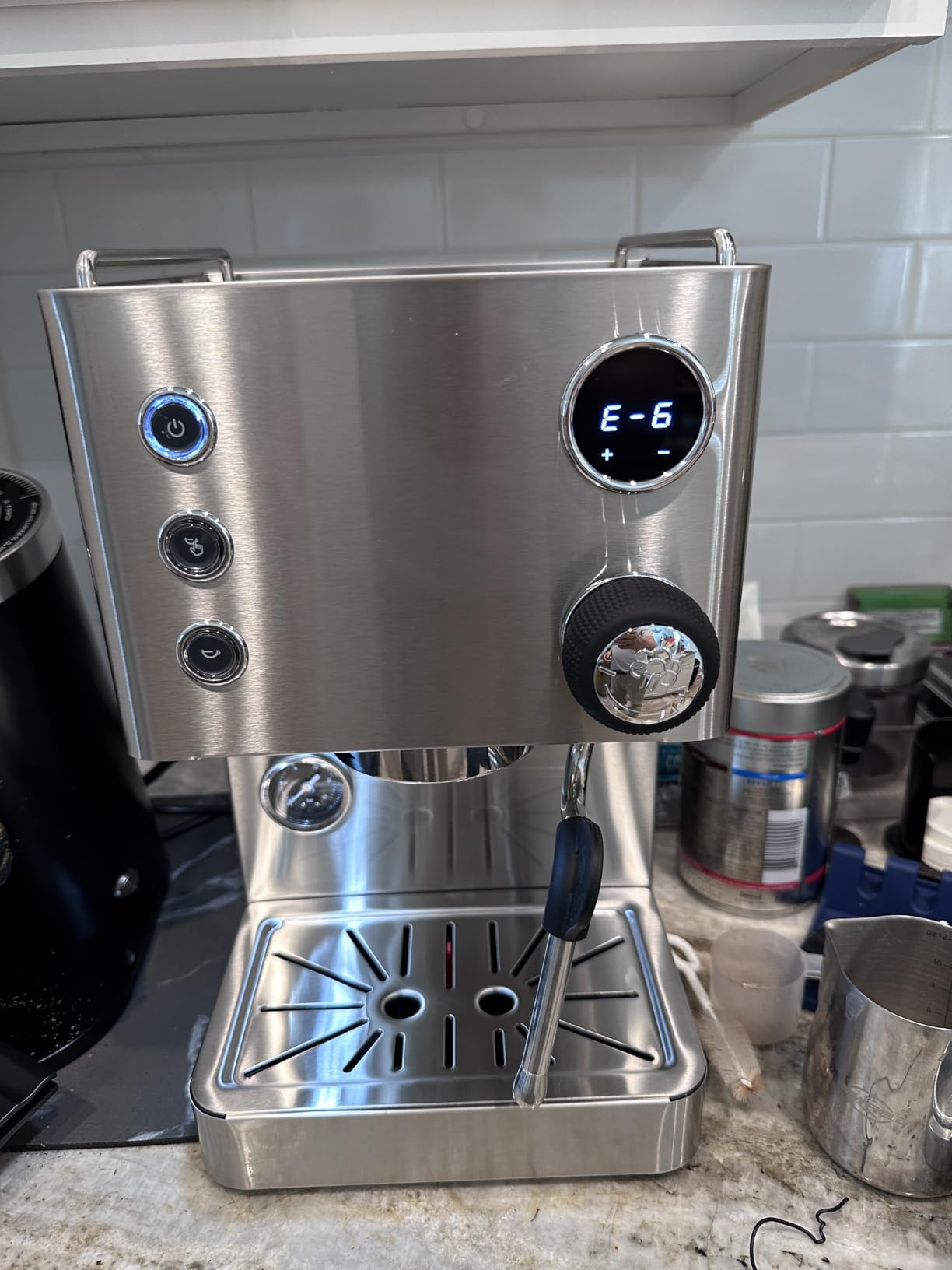 Turin Legato Espresso Machine | 58mm Portafilter, PID Temperature Control, Dual Boiler-Thermoblock System, Stainless Steel, Black, or White (Stainless Steel) customer photo 1
