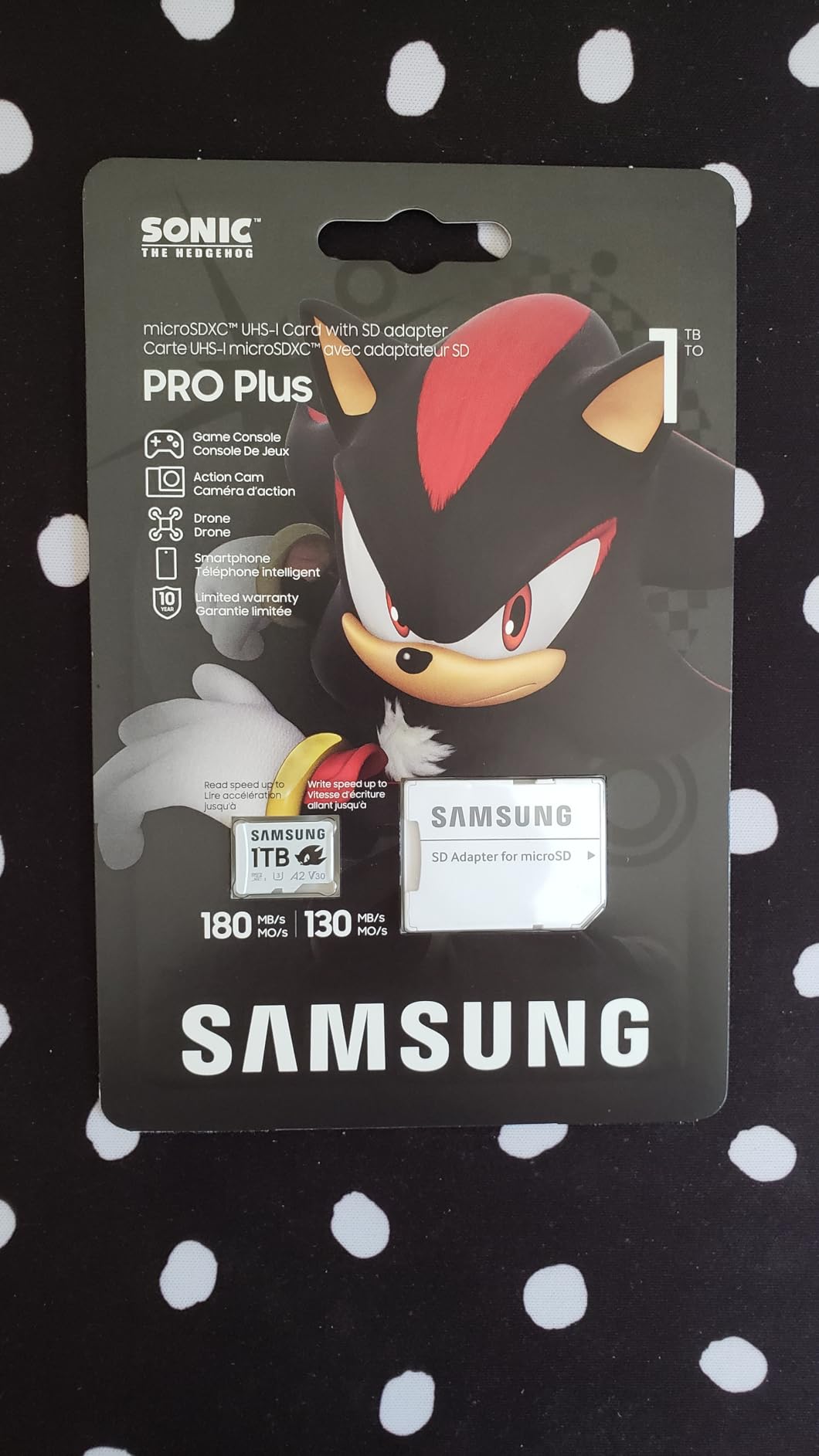Samsung PRO Plus Sonic The Hedgehog 1TB microSDXC + Adapter, Up to 180MB/s customer photo 2