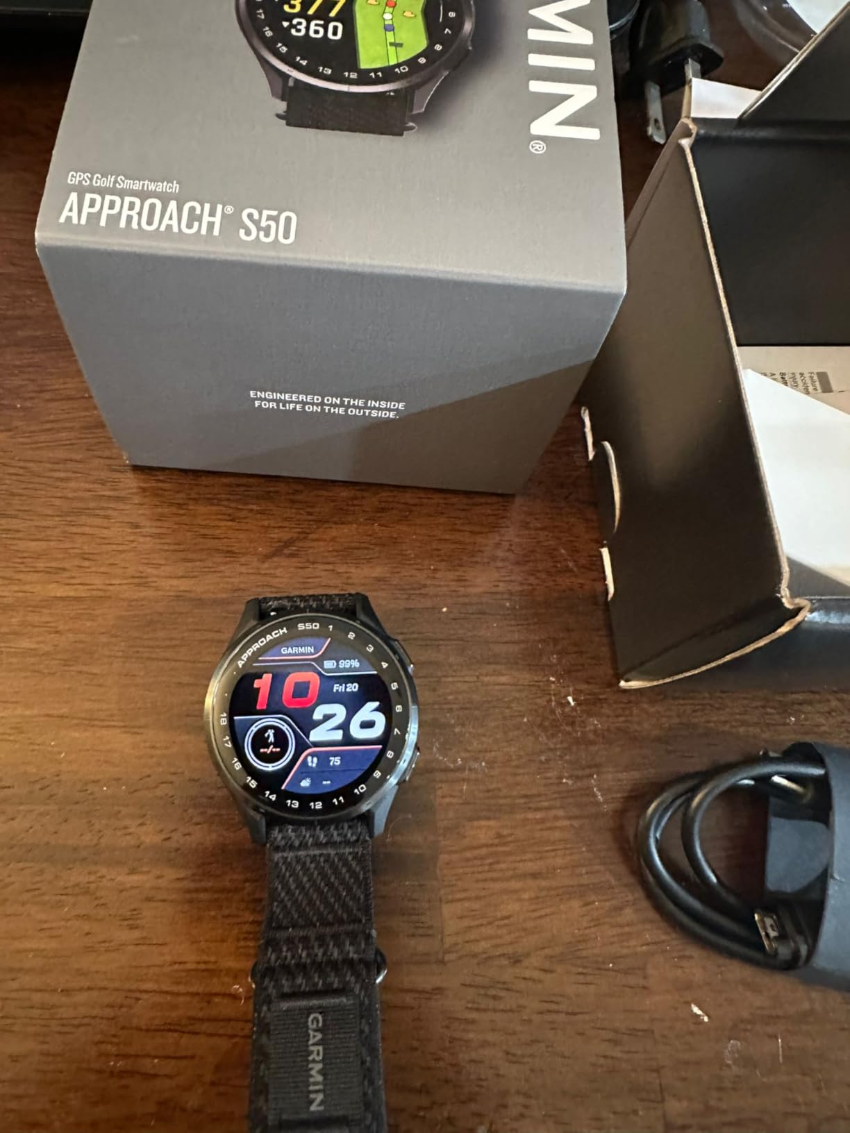 Garmin Approach S50, Golf GPS Smartwatch, 43mm, Black | Health & Wellness Features, Preloaded Activity Profiles, On-Course Features, PlaysLike Distance, Smart Notifications customer photo 1