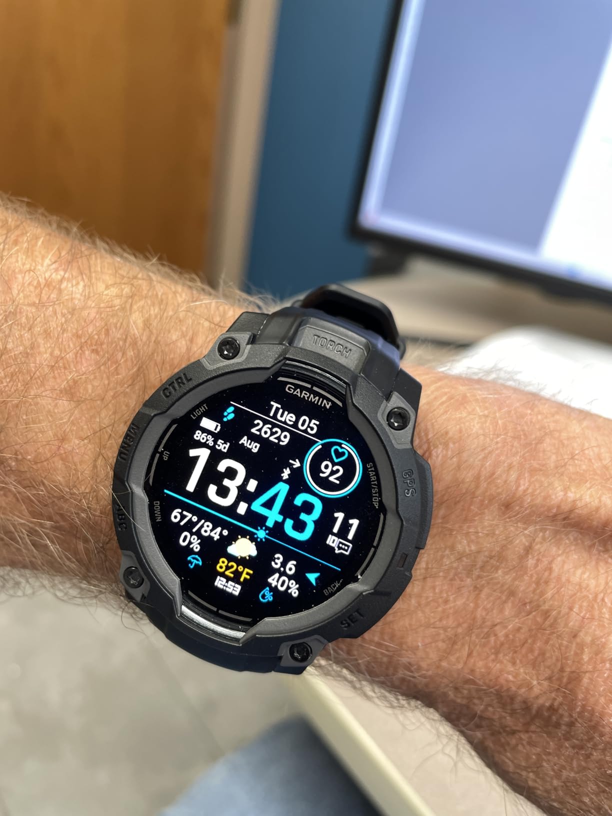 Garmin Instinct 3 AMOLED, Rugged GPS Smartwatch, 45mm, Black - Bright AMOLED Display, Rugged Design, Metal-Reinforced Bezel, 24/7 Health Monitoring, Built-In Flashlight customer photo 2