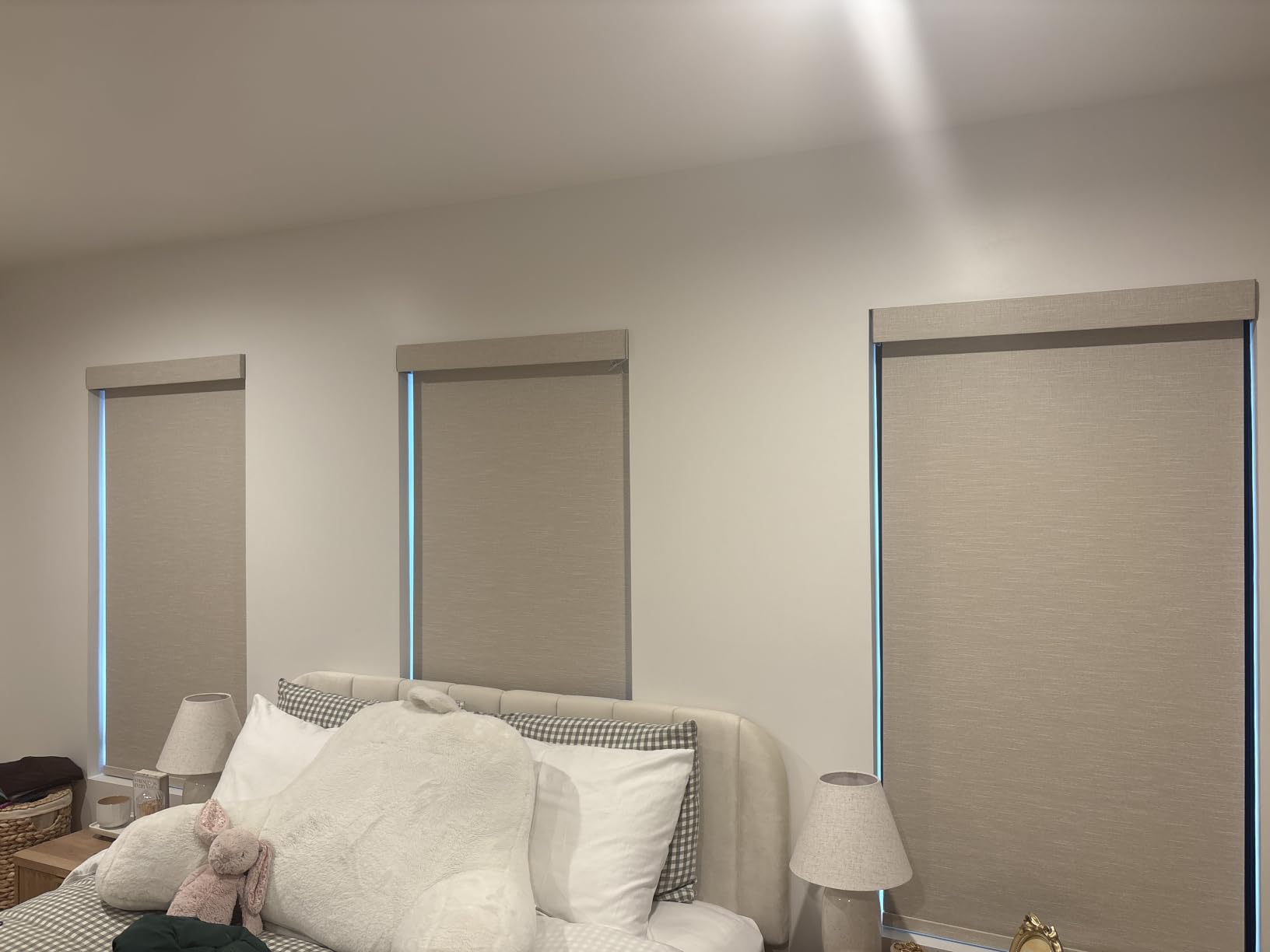 HeyBlinds Motorized Blinds with Remote, Blackout Smart Roller Shades | Rechargeable Automatic Blinds for Home & Office, Remote/APP/Voice/Timer Control, Works with Alexa Google HomeKit, Custom Size customer photo 2