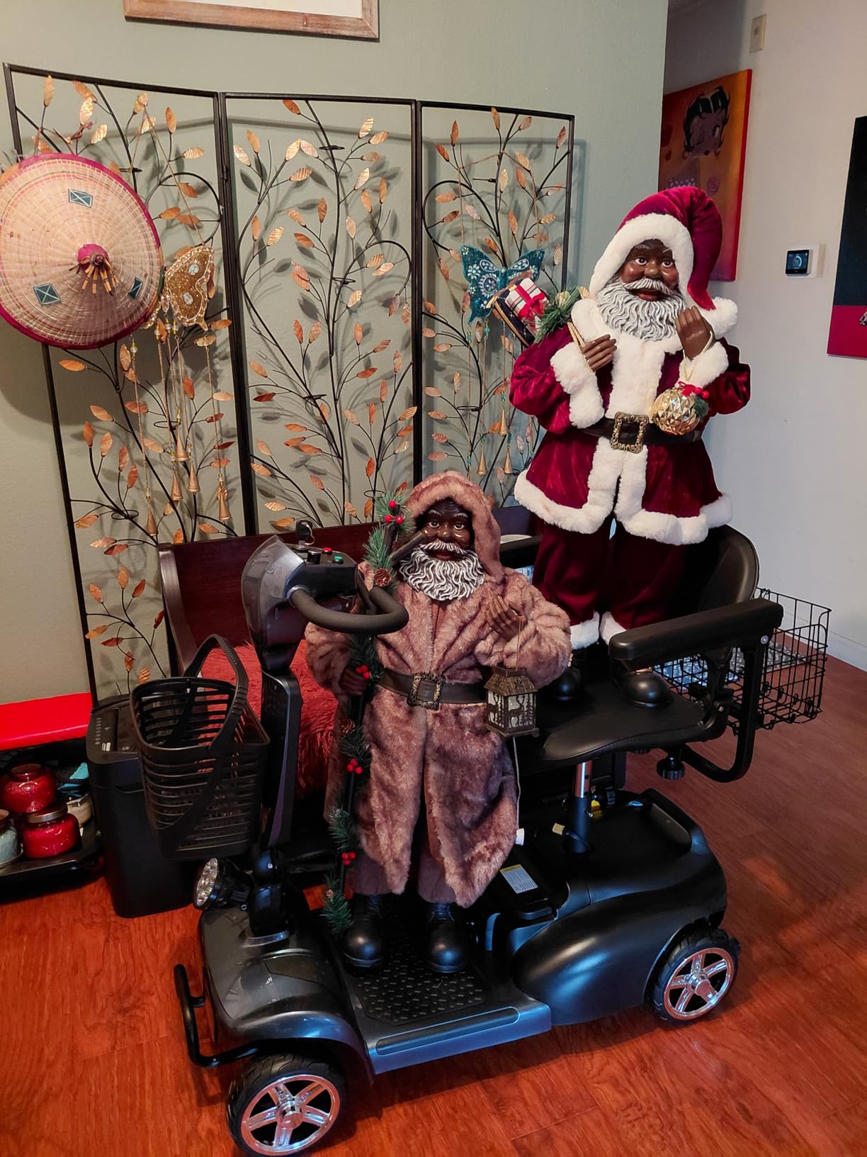 Mobility Scooter for Seniors & Adults, 4 Wheel Foldable Scooter | Powered Mobility Scooters With Removable Lithium Battery, 20/35/45 Miles Range ,Dual Baskets for Storage, GPS Tracker customer photo 1