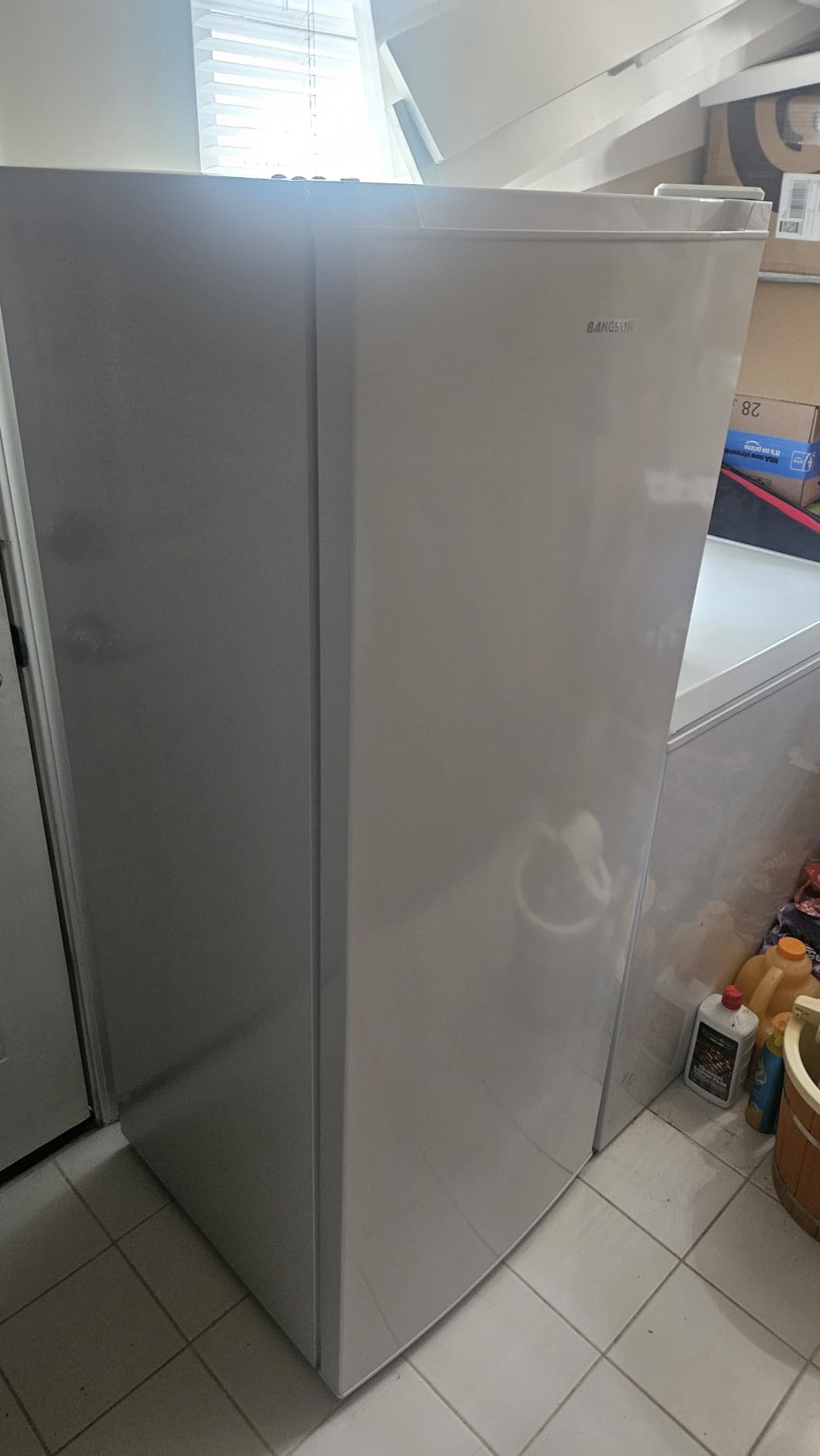 BANGSON 7.0 Cu.ft Upright Freezer, Convertible Freezer/Refrigerator, Silver | Stand Up Freezer with 5 Shelves & 3 Drawers, Reversible Door, Upright Freezer for Kitchen, Garage, Office customer photo 2