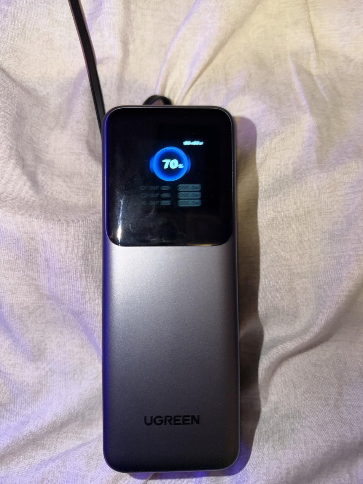 UGREEN Nexode Power Bank 20000mAh 165W with Built-in USB C Cable Laptop Travel Portable Charger, 100W Input, Fast Charging for MacBook Pro/Air/iPhone 17/16/iPad Pro/Galaxy S26 Ultra/Dell/HP and More customer photo 2