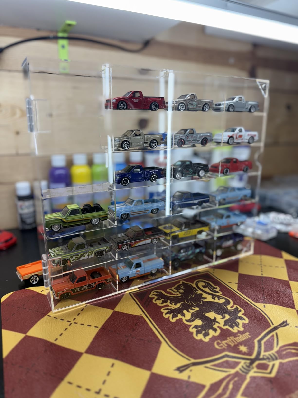 Acrylic Display Case for Hot Wheels 1/64 Scale Diecast Car Storage | Wall Mount Display & Desktop Display, Dustproof Car Storage for NASCAR cars - No Assembly Required for Matchbox customer photo 2