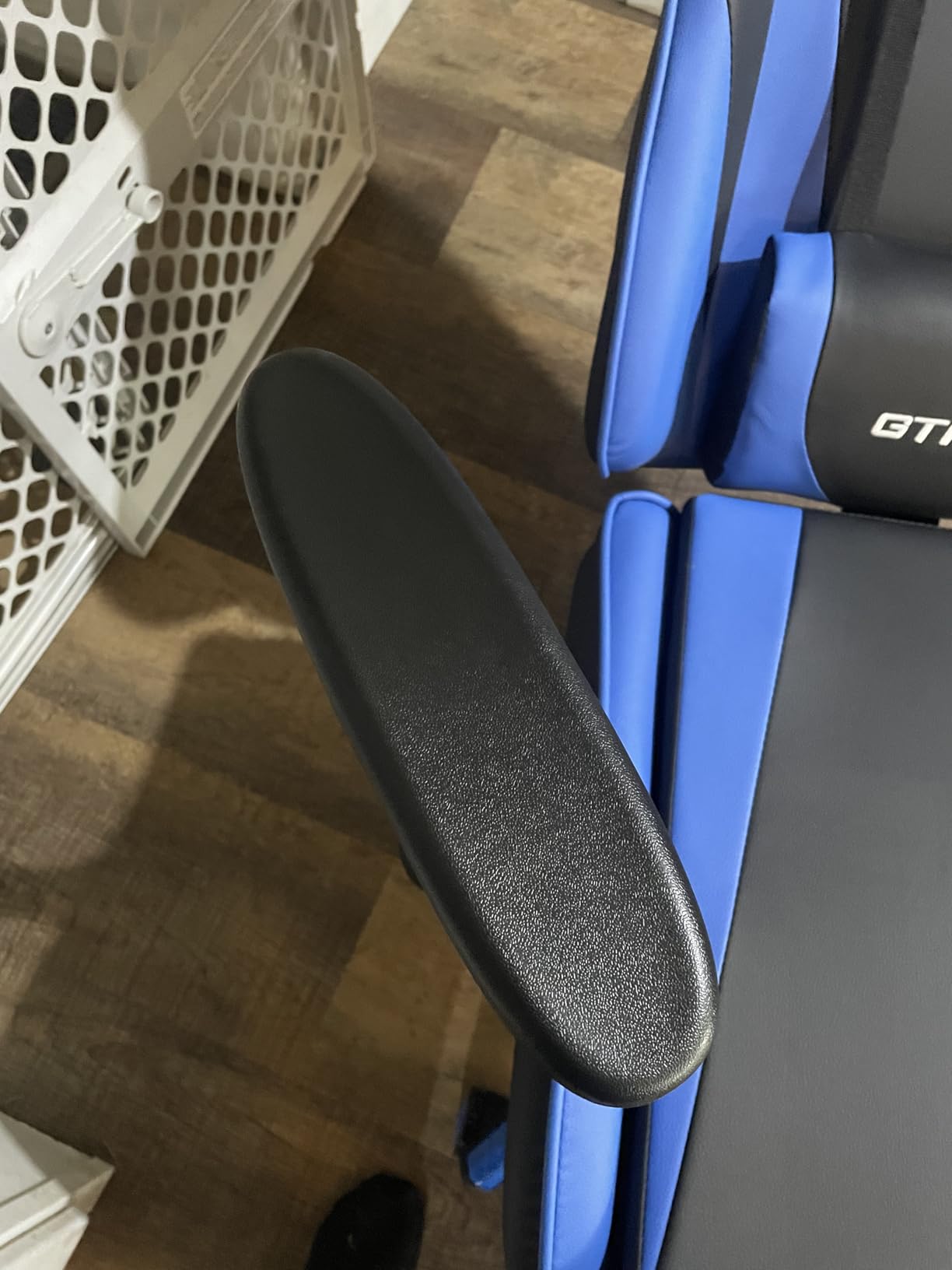 GTPLAYER Gaming Chair with Footrest, Ergonomic Computer Game Desk Chair, Reclining Gamer Chair Seat Height Adjustment, Swivel Rocker with Headrest and Lumbar (Blue) customer photo 2