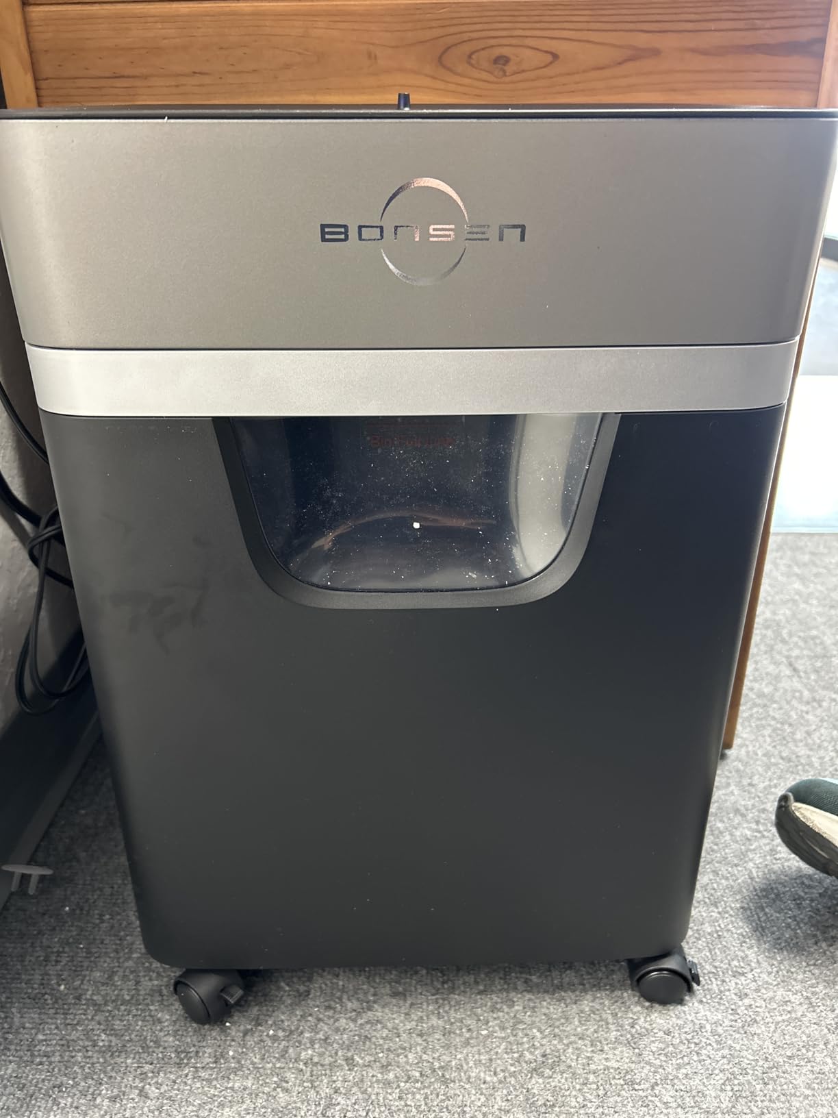 BONSEN 14-Sheet Cross Cut Heavy Duty Paper Shredder for Home Office | P-4 Security, Anti-Jam System, Quiet Paper Shredder for CDs & Staple, with 5.3 Gal Pullout Bin, Easy-roll Casters S3112 customer photo 1