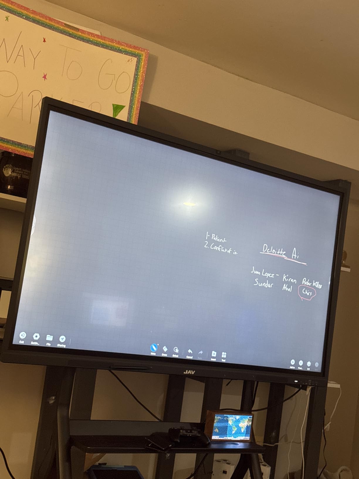JAV 86 Inch Smart Board Pro, Google EDLA Certified 4K UHD Interactive Whiteboard for Classroom Office, Android 14, 8GB+128GB, 48MP AI Camera, Wi-Fi and Bluetooth customer photo 2