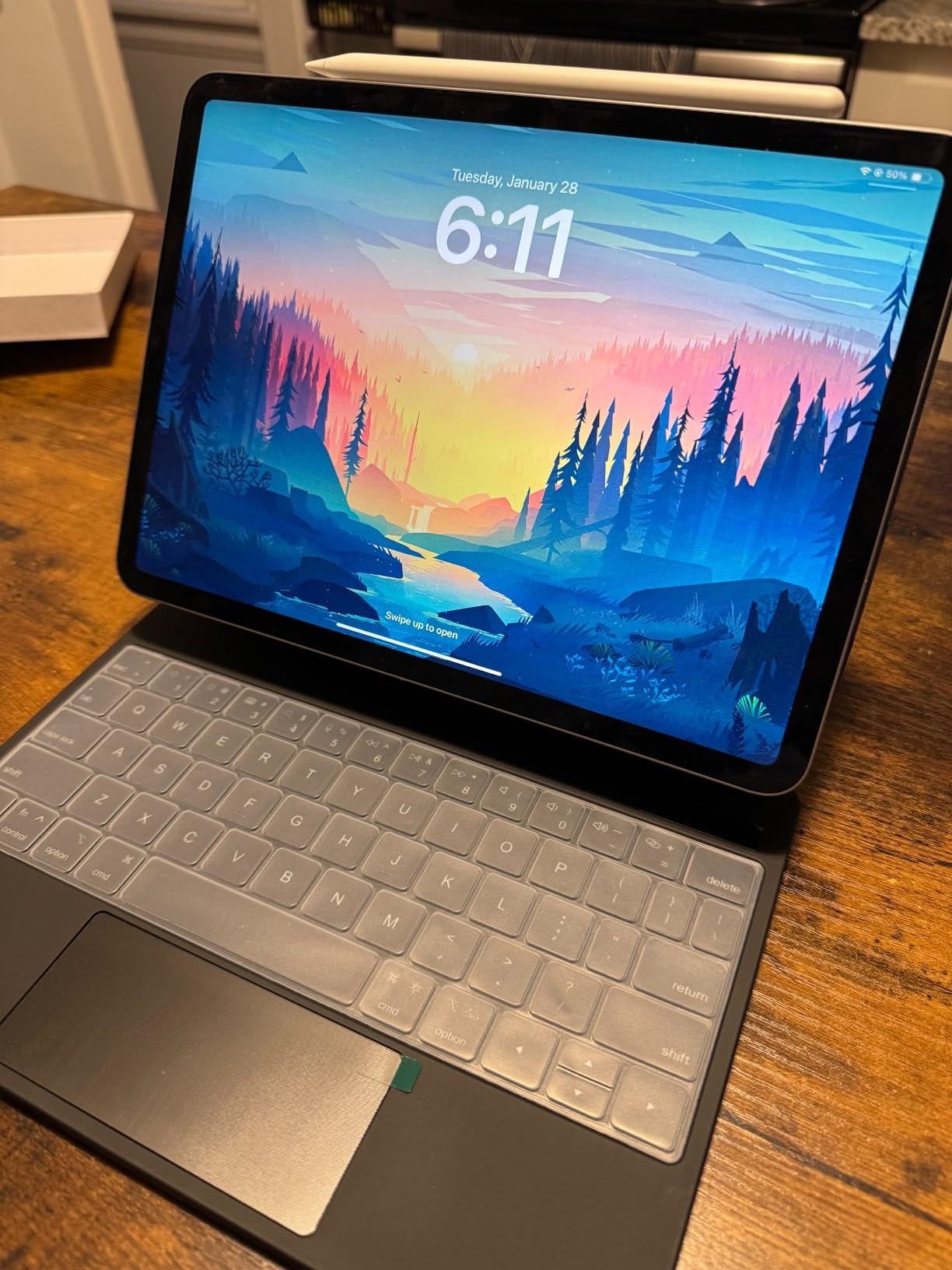 for iPad Pro 13 inch M5/M4 case with Keyboard, Magnetic Attach | Multi-Gesture Trackpad, 7-Color Backlit, Shortcut Keys, Auto Sleep/Awake, Magic Keyboard for iPad Pro 13 inch, White customer photo 1