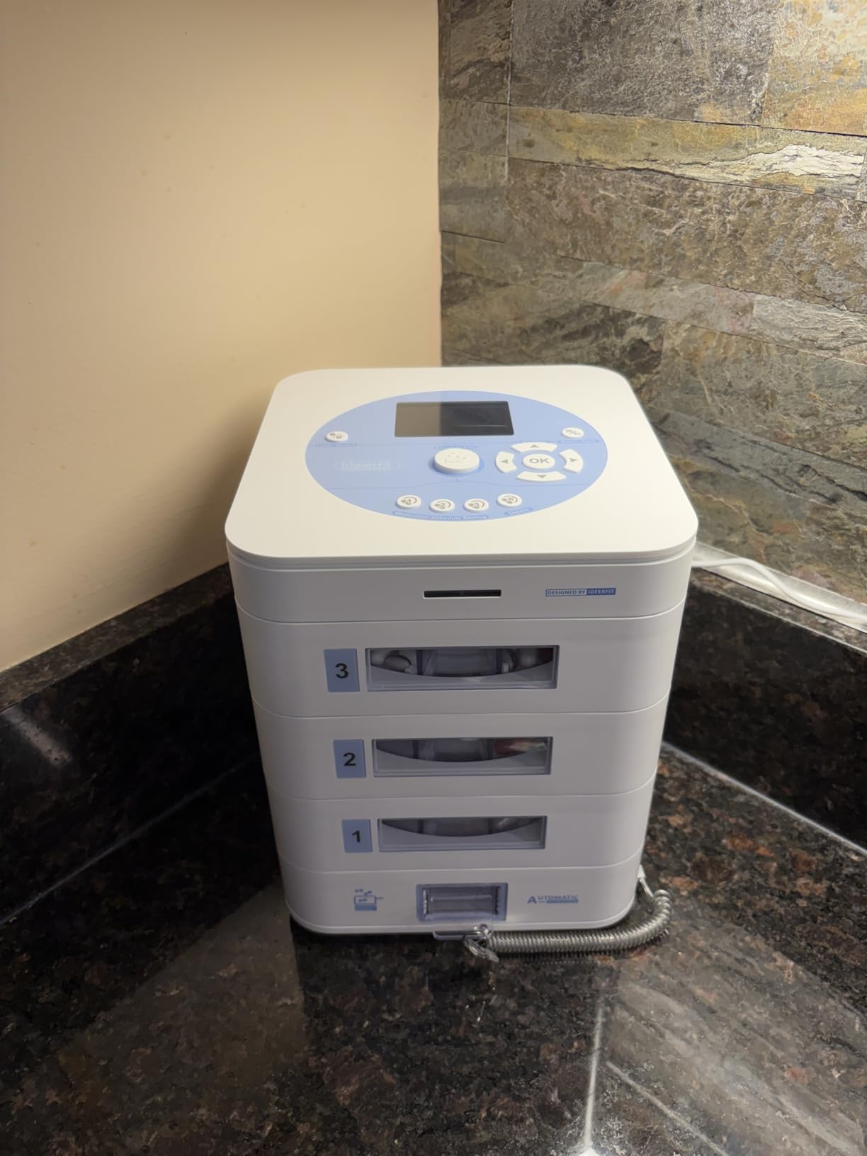 42-Day(1X) Automatic Pill Dispenser (Expandable Tray) - App & On-Device Setup by Family, LCD Display, Digital Lock, Sound & Light Alerts - Safe Medication Organizer for Dementia Seniors (3-Tray, White) customer photo 2