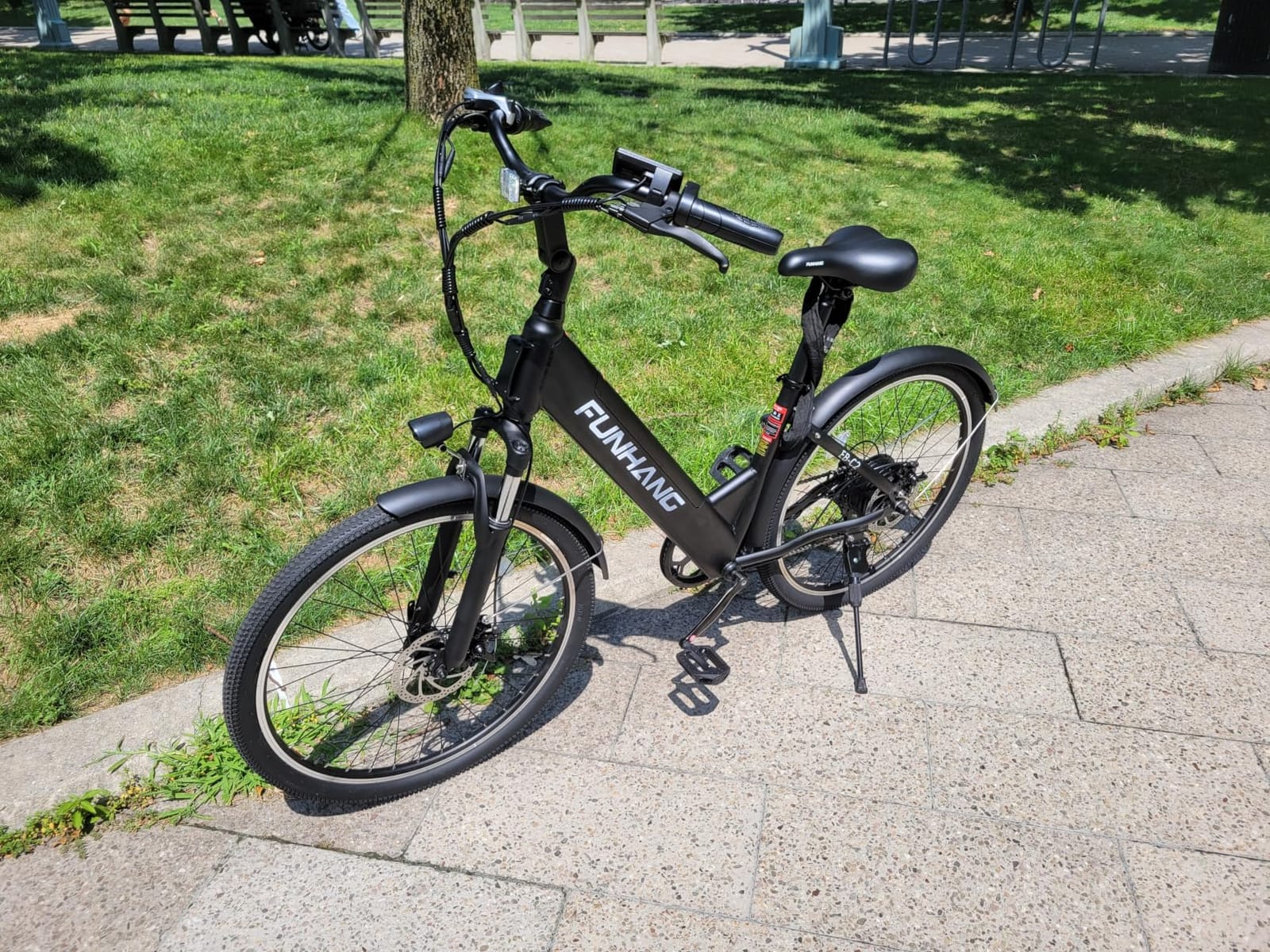 Funhang Electric Bike for Adults, 1000W Peak Ebike, 50Miles Step Thru Electric Bicycle, 26