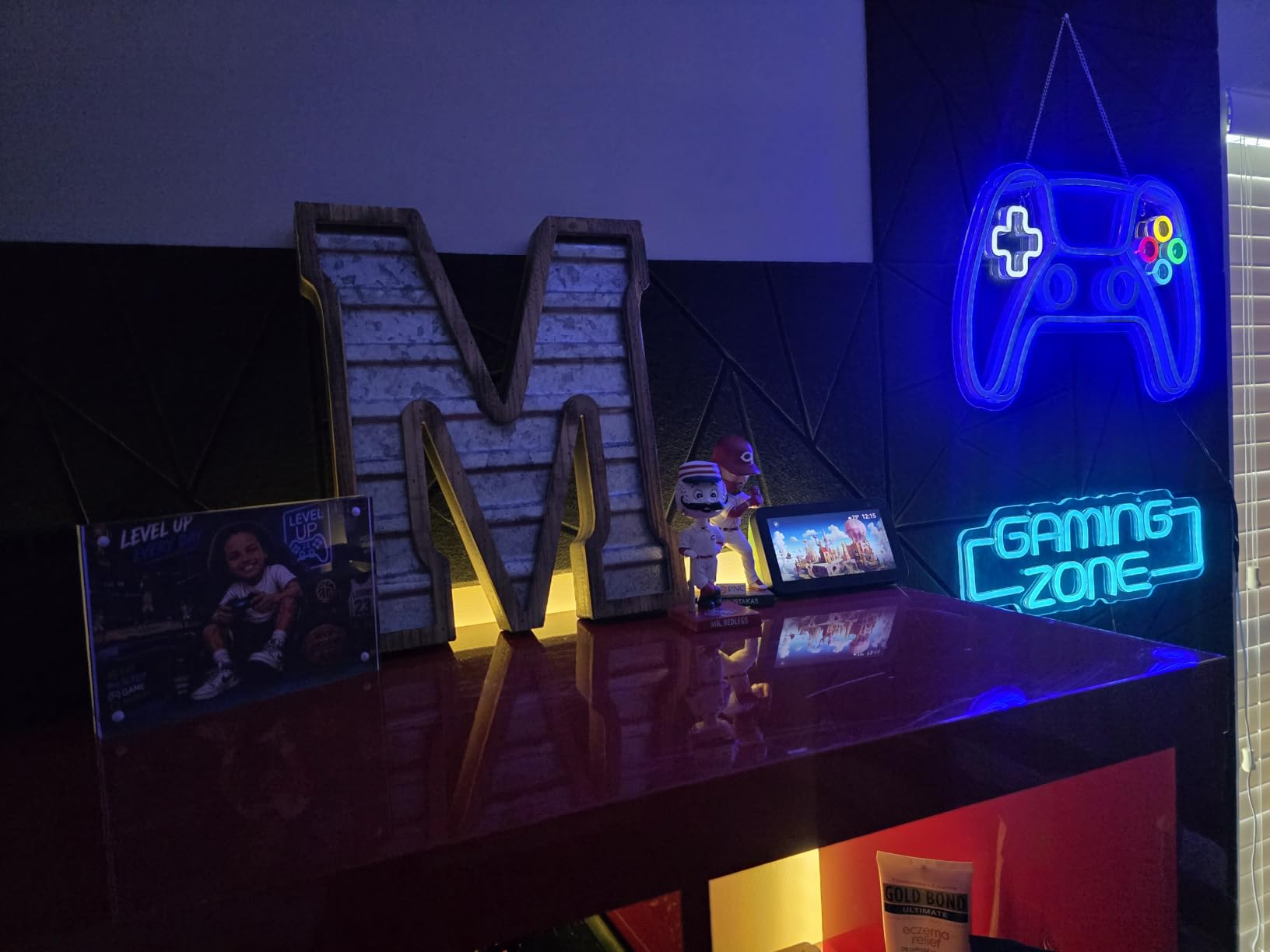 Gaming Zone Neon Sign, Game Zone Neon Sign for Teens Gamer Room Decor, Gaming Light Neon Sign for Gaming Wall Decor, Led Neon Gaming Sign for Gamer Gifts Boys customer photo 2