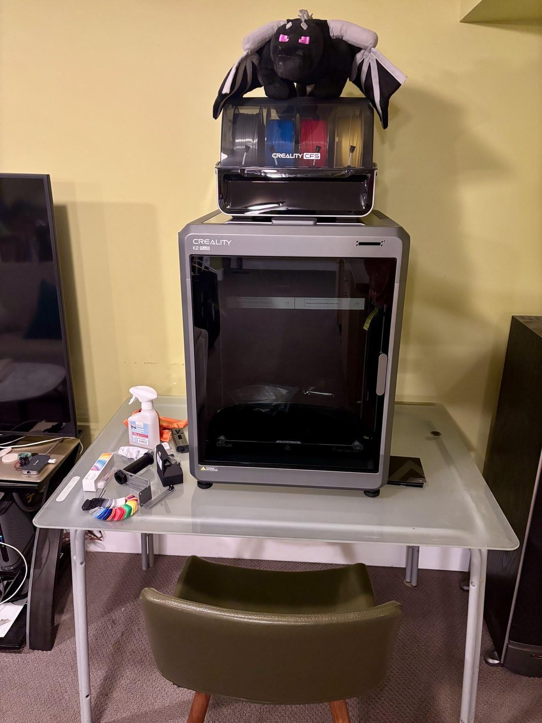Creality K2 Plus Combo 3D Printer, Multi Color Printing with New CFS 600mm/s High-Speed Full Auto-Leveling Dual Al Camera Next-Gen Direct Drive Extruder Large Build Volume 13.78x13.78x13.78inch customer photo 1