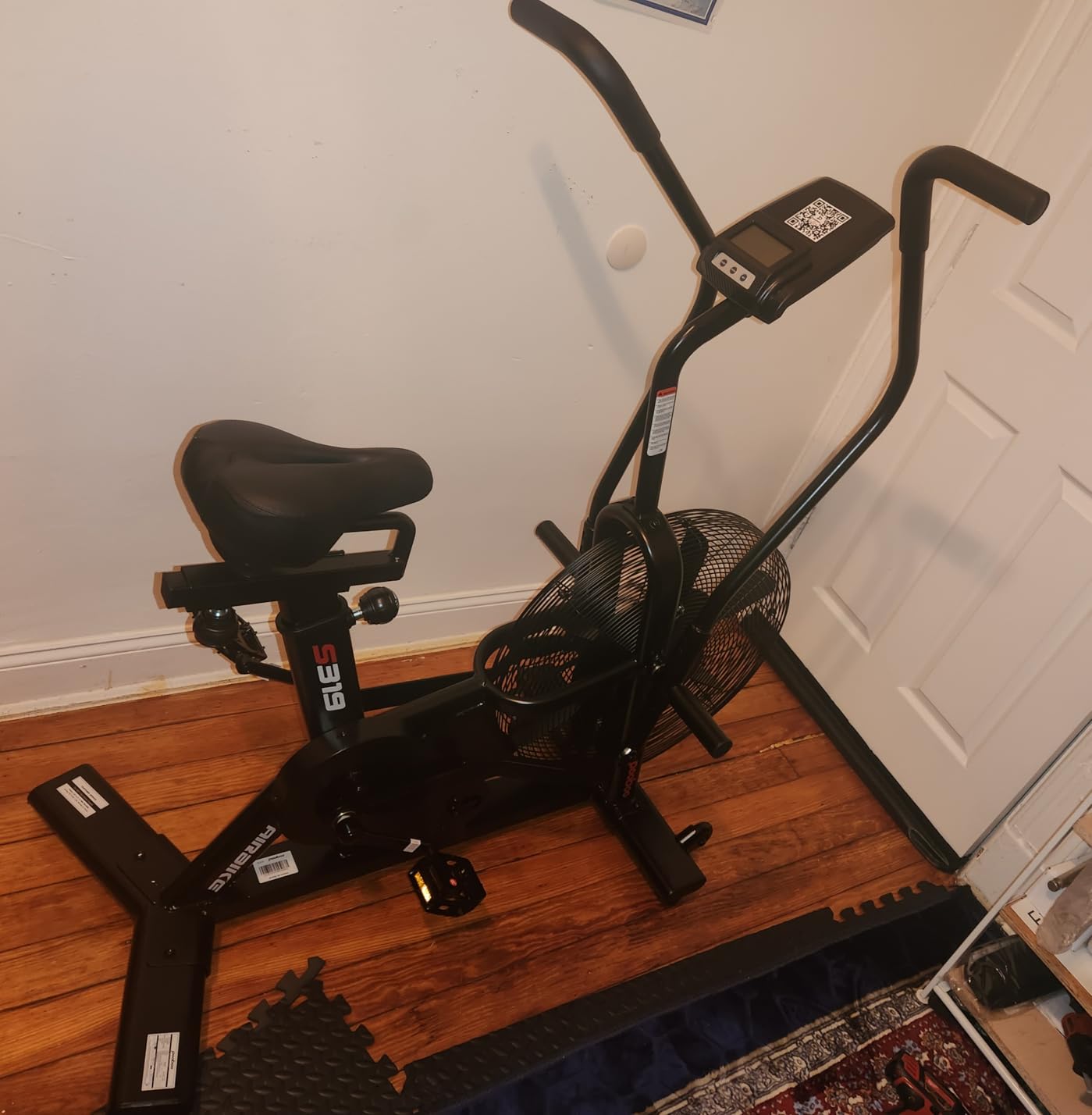 pooboo Air-Resistance Exercise Fan Bike with Dual Action Handlebars & Dual-Layer Transmission System customer photo 2