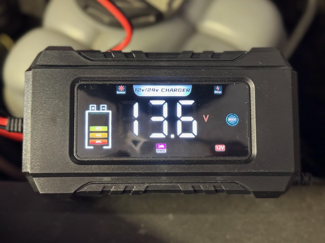 PZP 15-Amp 12V/24V Smart Battery Charger, Maintainer & Trickle Charger for LiFePO4, Lead Acid Batteries - Fully Automatic 9-Stage Charging w/Temp Compensation for Motorcycle Car Truck Lawnmower Boat customer photo 1
