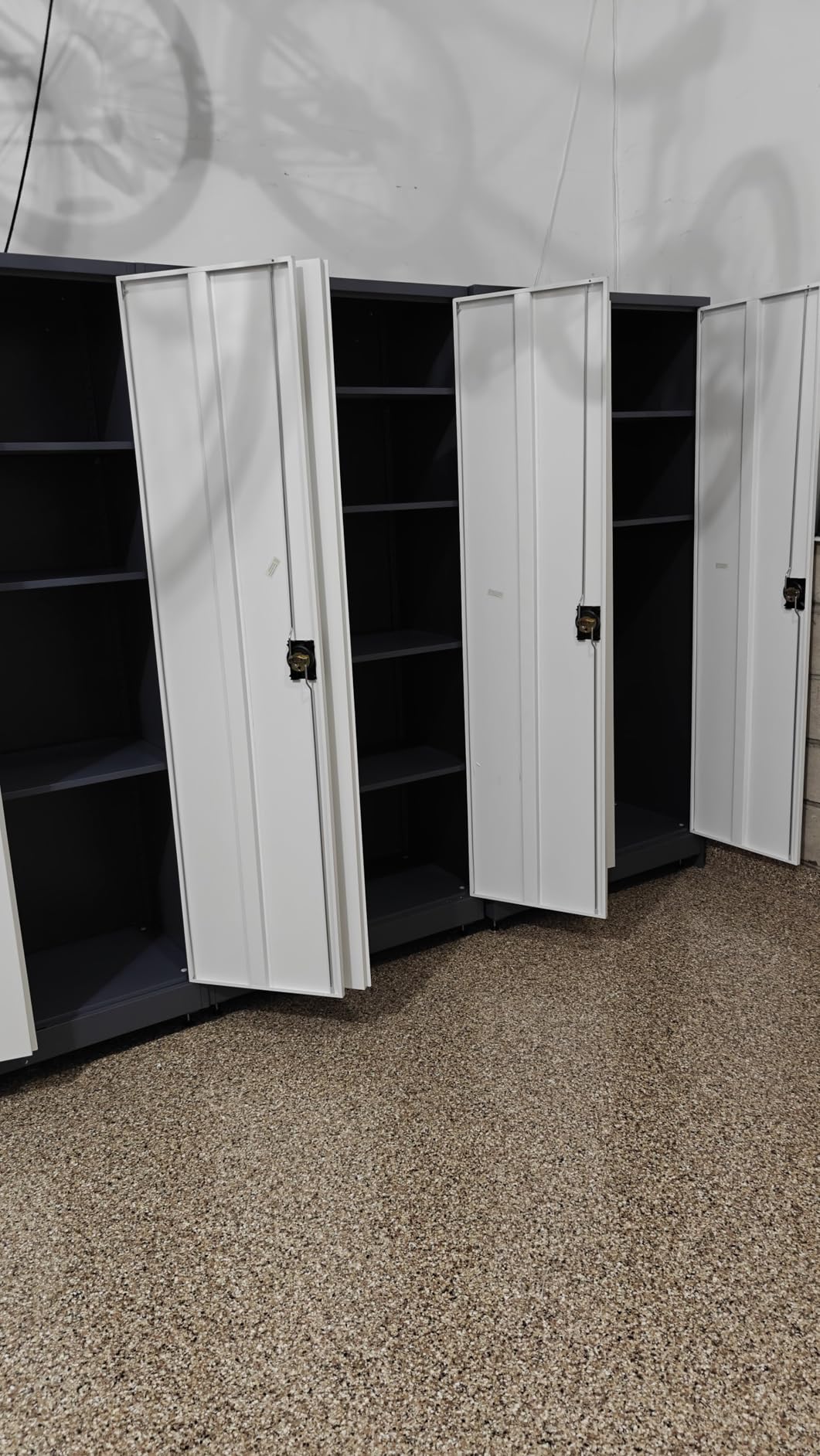 Letaya Metal Garage Storage Cabinets with Wheels, Steel Tool Cabinets Lock Door and Adjustable Shelves for Home, Office, Warehouse (Black, 74.41