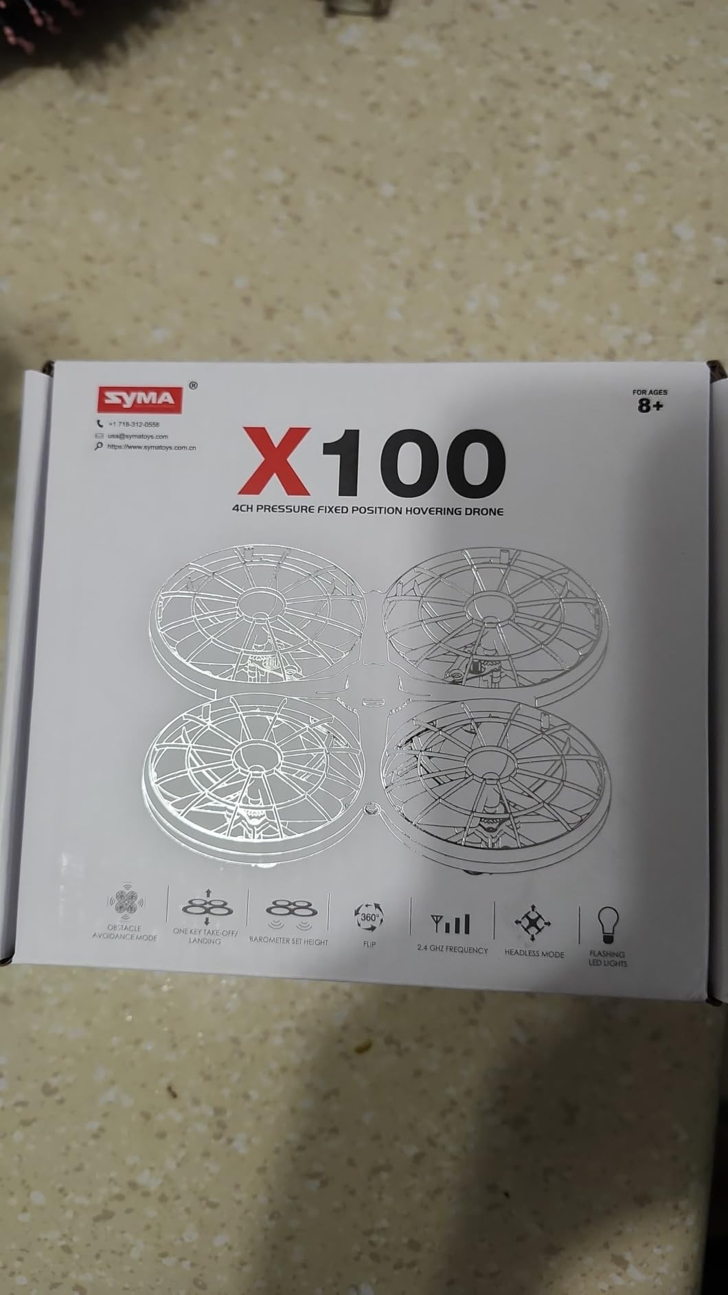SYMA X100 Indoor Drone for Kids 8-12, Obstacle Avoidance, Full Guard | 20-Min Flight with 2 Batteries, One-key 360° Flips, Altitude Hold and Full Propeller Guard for Safe Indoor Flying customer photo 1