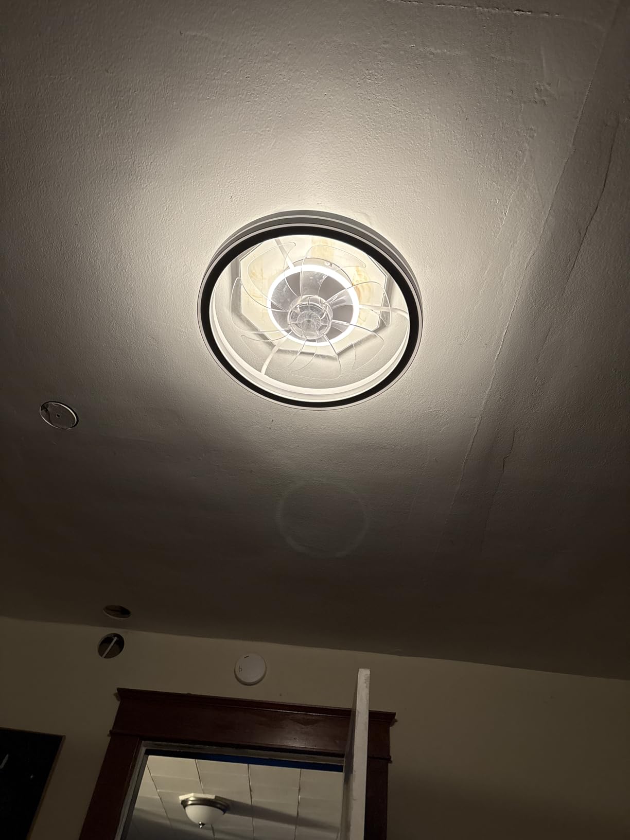 Lumary Smart Ceiling Fans with Lights and Remote, WiFi & Bluetooth Low Profile Ceiling Fan with 2200K Nightlight for Bedroom, RGBAI & 42 Scenes Mode, Flush Mount Easy to Install, 5000 Lm, 19 in Black customer photo 2