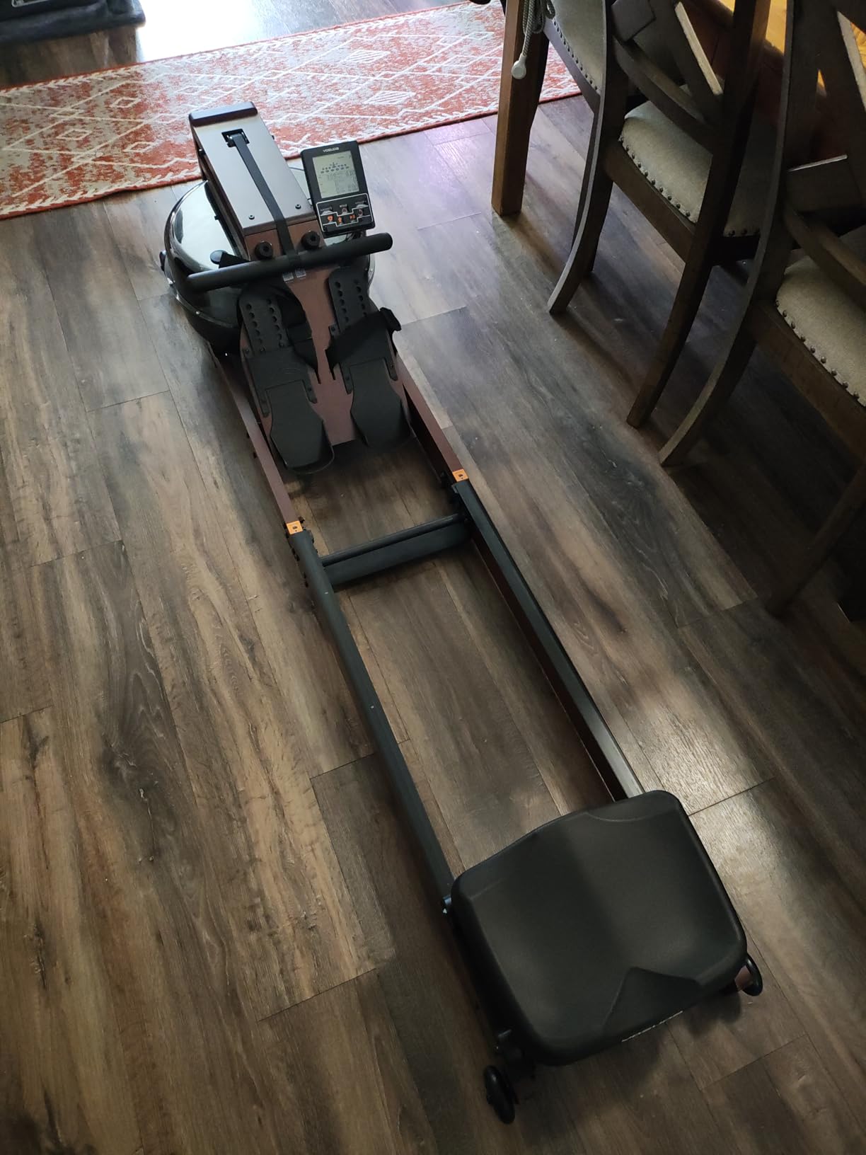 YOSUDA Water Rowing Machines for Home Use - Wooden Foldable Immersive Water Rower Machine 400LBS Weight Capacity with Dedicated Monitor & Bluetooth APP, Large Tank, Comfortable Seat customer photo 1