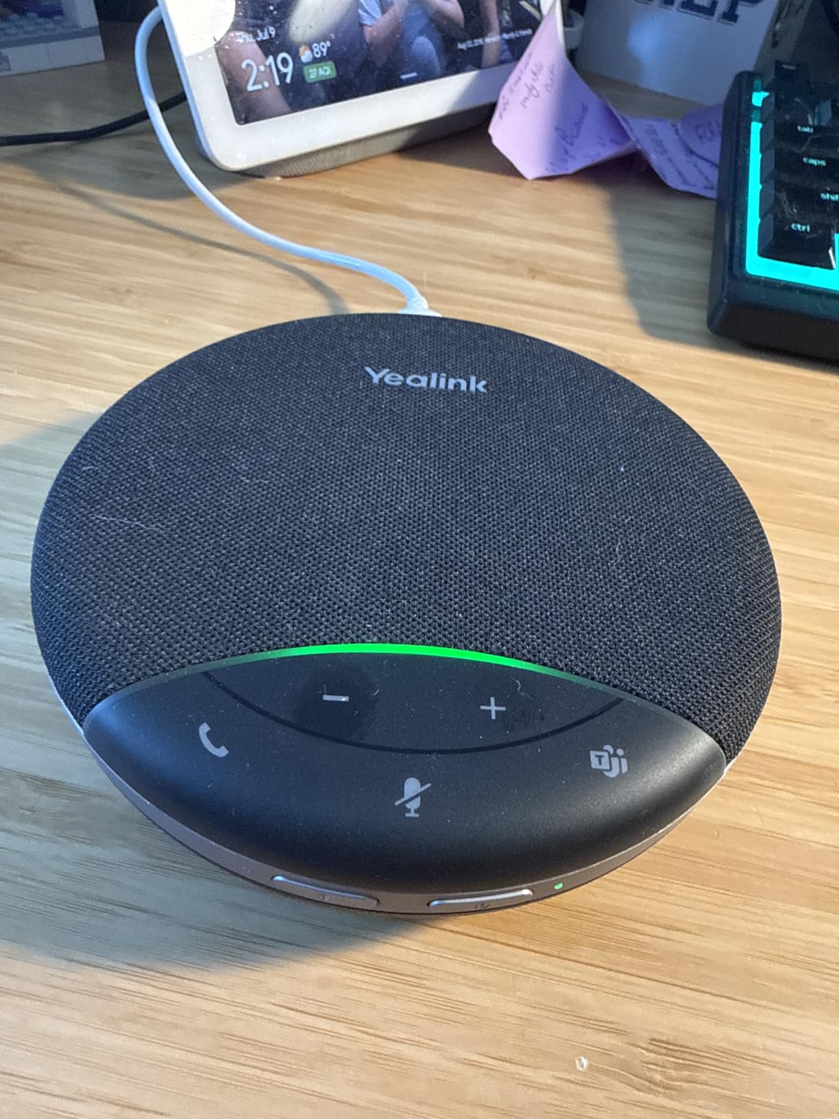 Yealink Sp92 Conference Speaker and Microphone Teams Certified Mic with AI Noise Cancelling 20H Call Time USB Speakerphone for Small Meeting Room, Bluetooth Speaker for Computer/Laptop customer photo 1