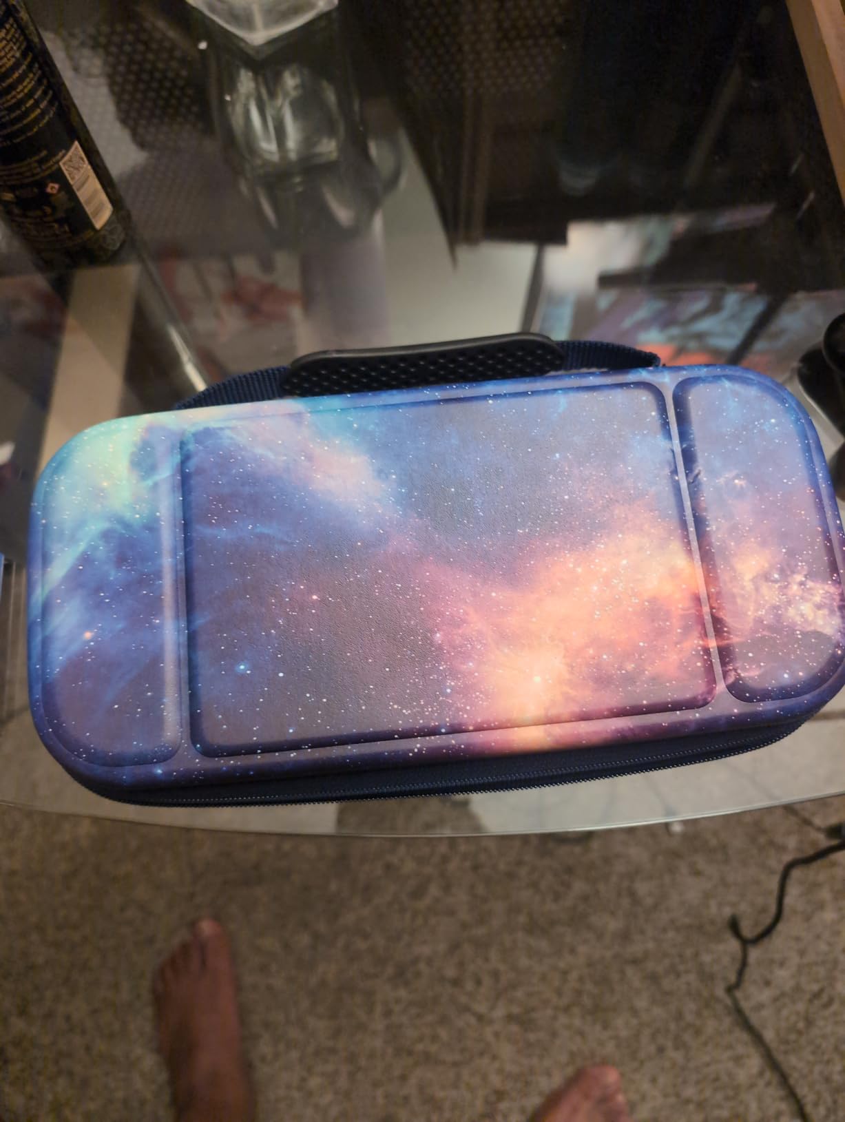 FINTIE Carrying Case for Nintendo Switch 2 (2025), Shockproof Hard Shell Switch 2 Case, Protective Cover Travel Bag with 19 Game Card & 2 Micro SD Card Slots & Inner Pocket, Starry Sky customer photo 2