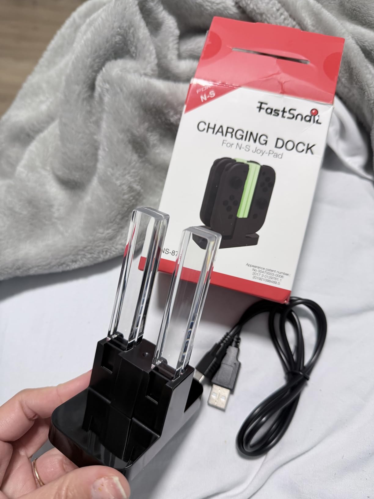 FASTSNAIL Charging Dock for Nintendo Switch 2(2025) for Joy-Con 2, Dual-Direction Magnetic Fast Controller Charger Station with 9 RGB Light & Charging Cable for Joycon 2 Stand Accessories customer photo 2