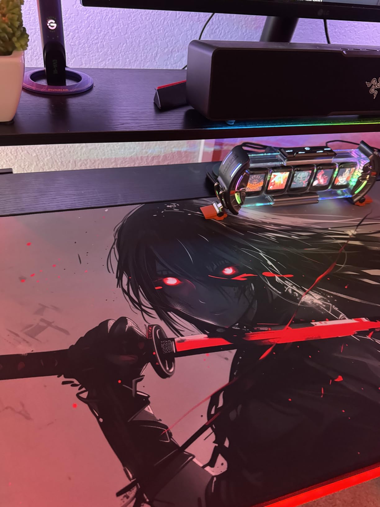 XXL Anime Gaming Mouse Pad 35.4 x 15.7 inch - Water-Resistant | Stitched Edges - Large XL Mousepad for Desk - Gamer Accessories Big Full Deskpad Mat Game Mousepads Deskmat customer photo 1