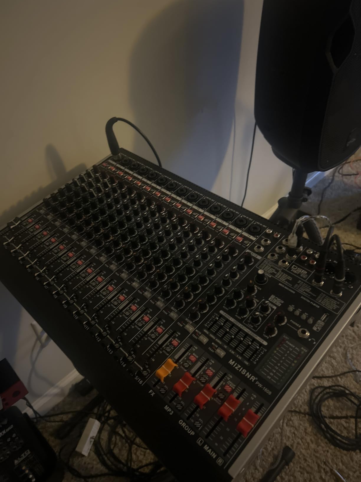 16 Channel Audio Mixer Professional Sound Mixing Board with 99 DSP Effects, 7-band EQ Digital DJ Mixer Console w/USB Bluetooth MP3 for Recording, Independent 48V Power & Mute Button customer photo 1