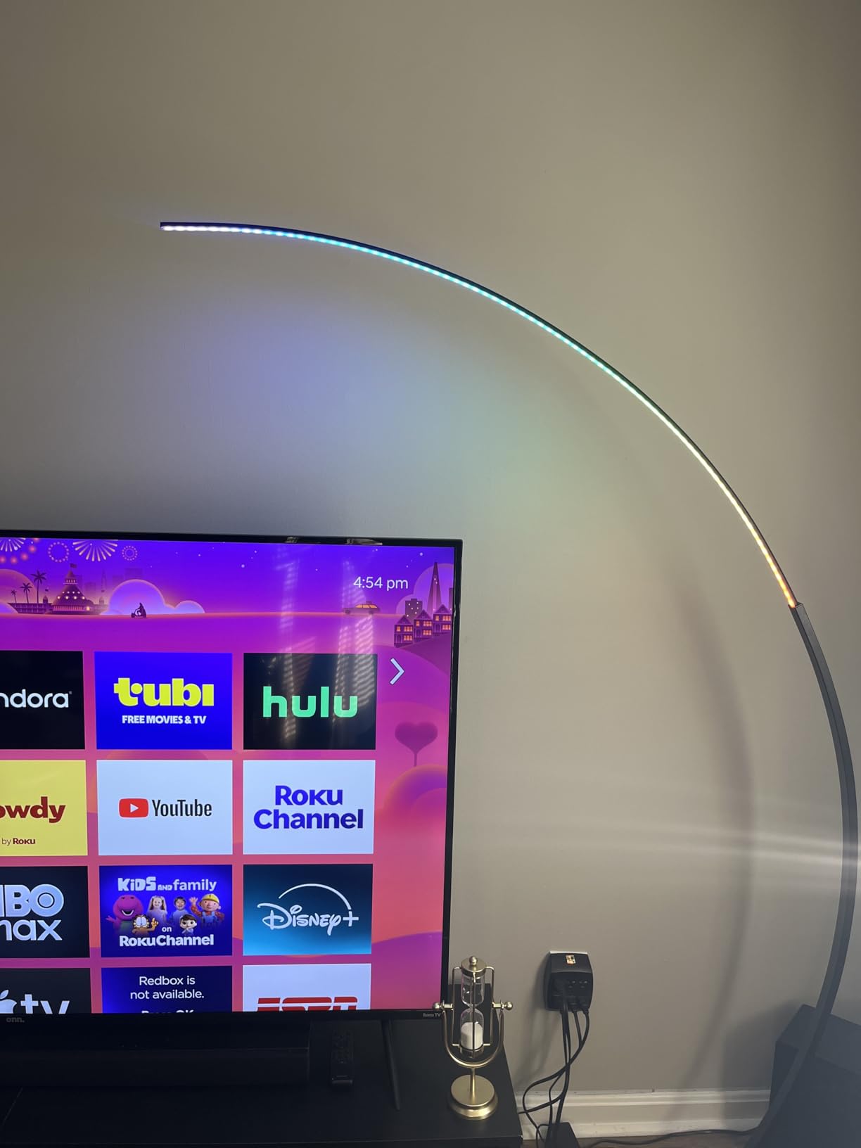 RGB Floor Lamp with 3 Color Temperatures, Ultra Bright 1800LM Smart Arc LED Floor Lamp with Remote Control, Music Sync, Scene Modes, Modern Standing Tall Lamp for Bedroom Living Room Gaming Room-Brown customer photo 2